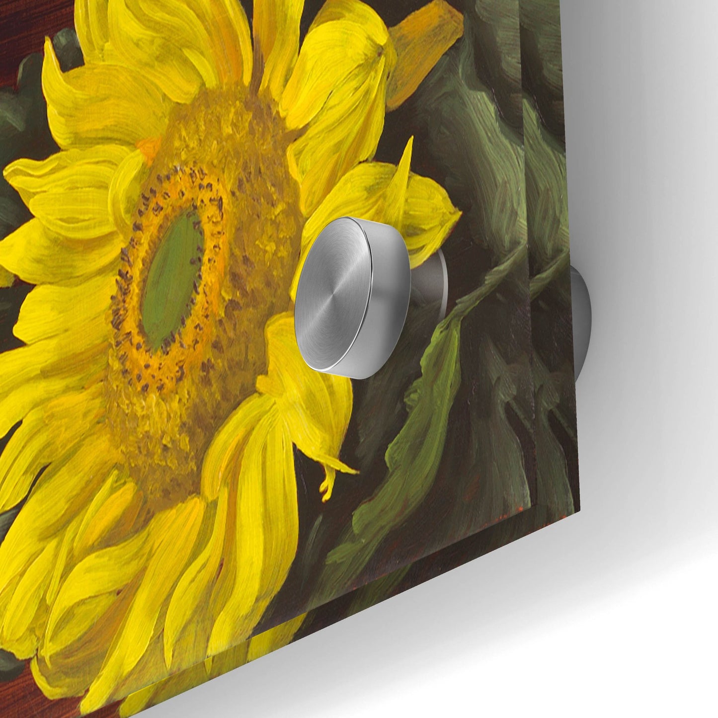 Epic Art 'Sunflowers In Blue And White Vase' by Christopher Pierce, Acrylic Glass Wall Art,36x24