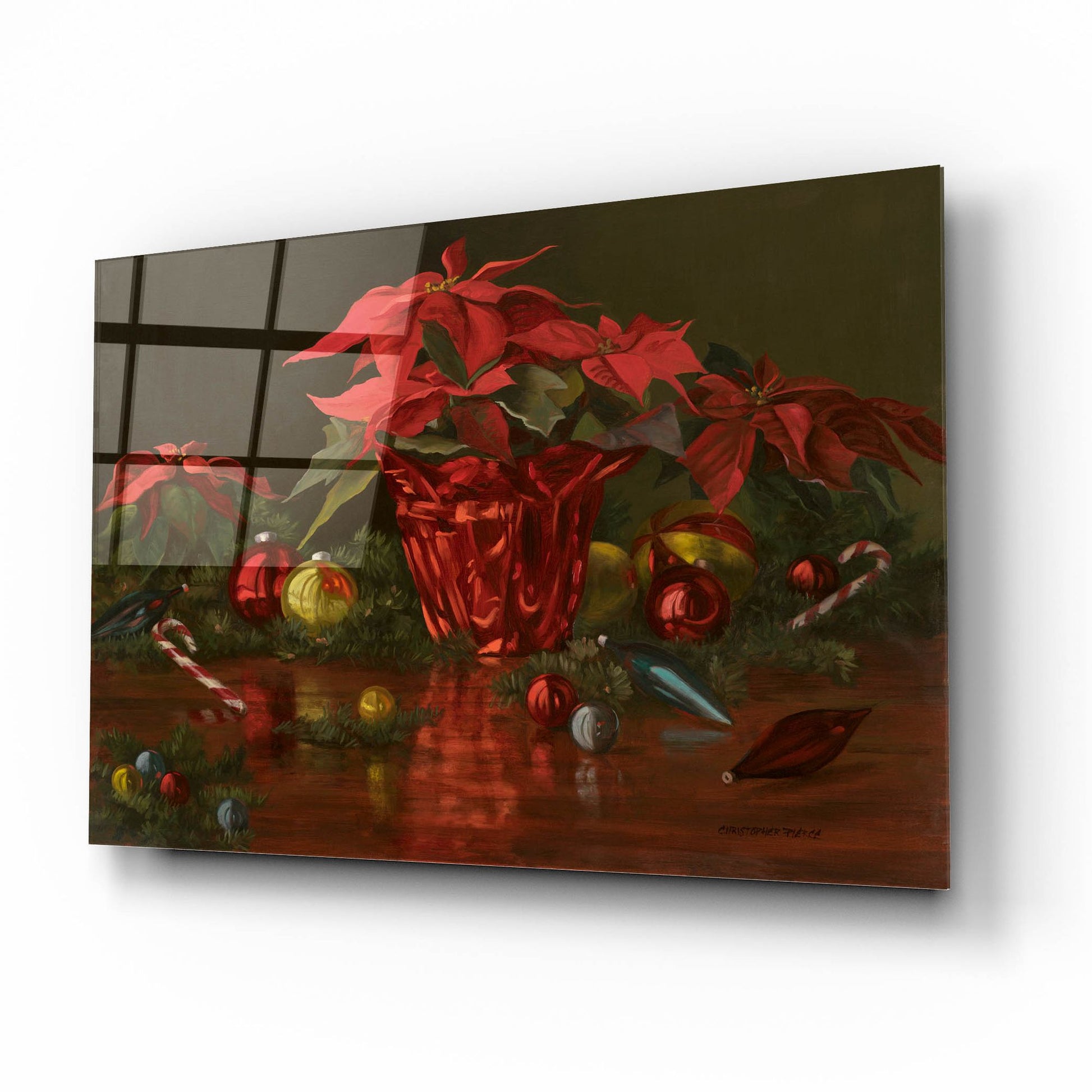 Epic Art 'A Christmas Table' by Christopher Pierce, Acrylic Glass Wall Art,16x12