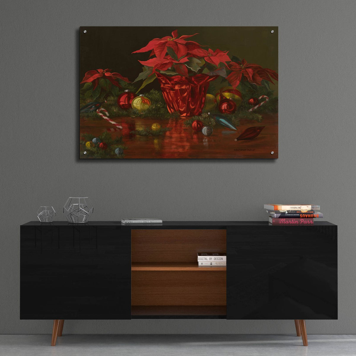 A Christmas Table by Christopher Pierce - 36x24 acrylic wall art in a room