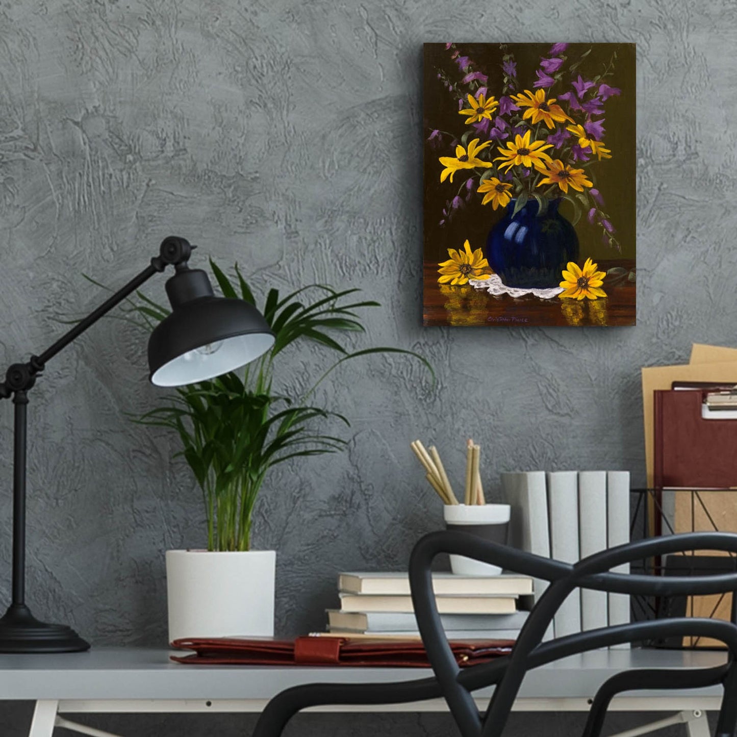 Epic Art 'Black Eyed Susans' by Christopher Pierce, Acrylic Glass Wall Art,12x16