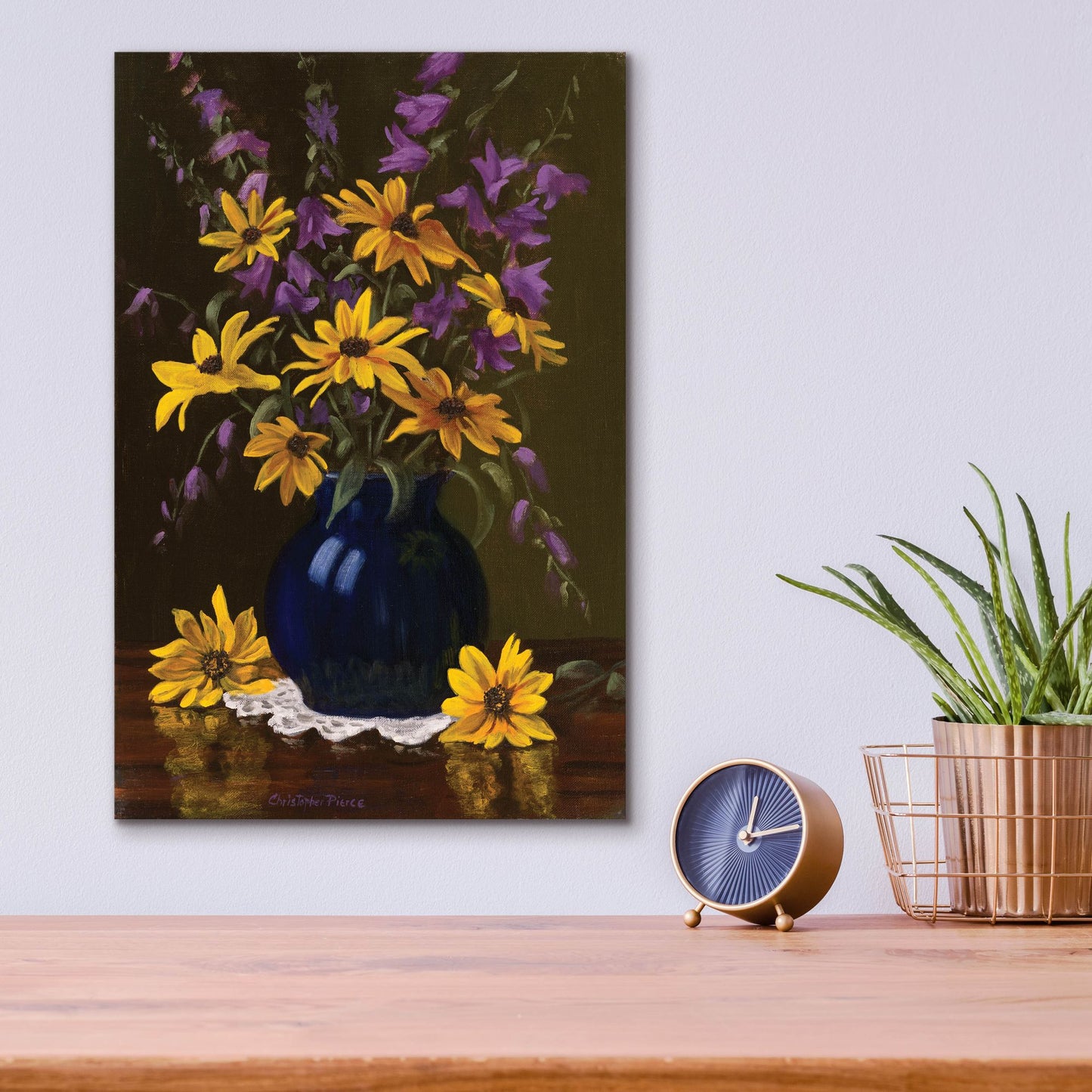 Epic Art 'Black Eyed Susans' by Christopher Pierce, Acrylic Glass Wall Art,12x16