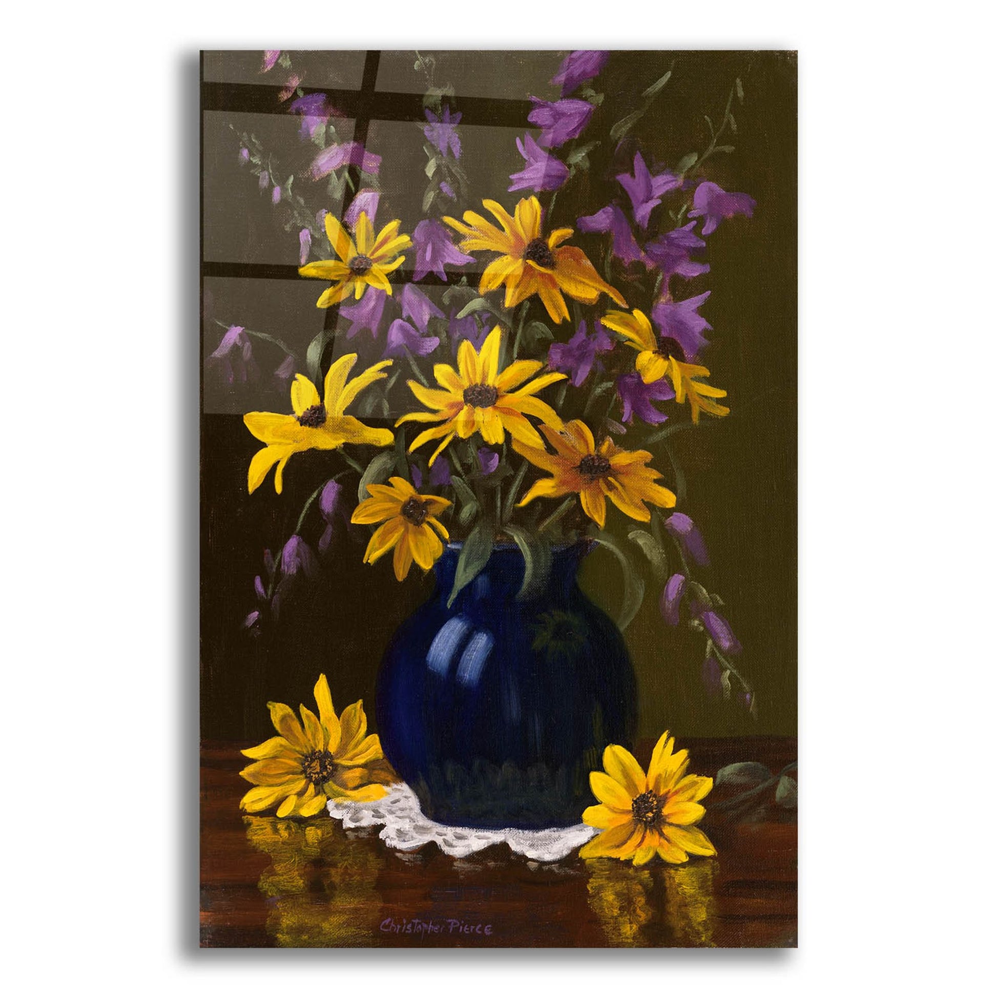 Epic Art 'Black Eyed Susans' by Christopher Pierce, Acrylic Glass Wall Art,12x16