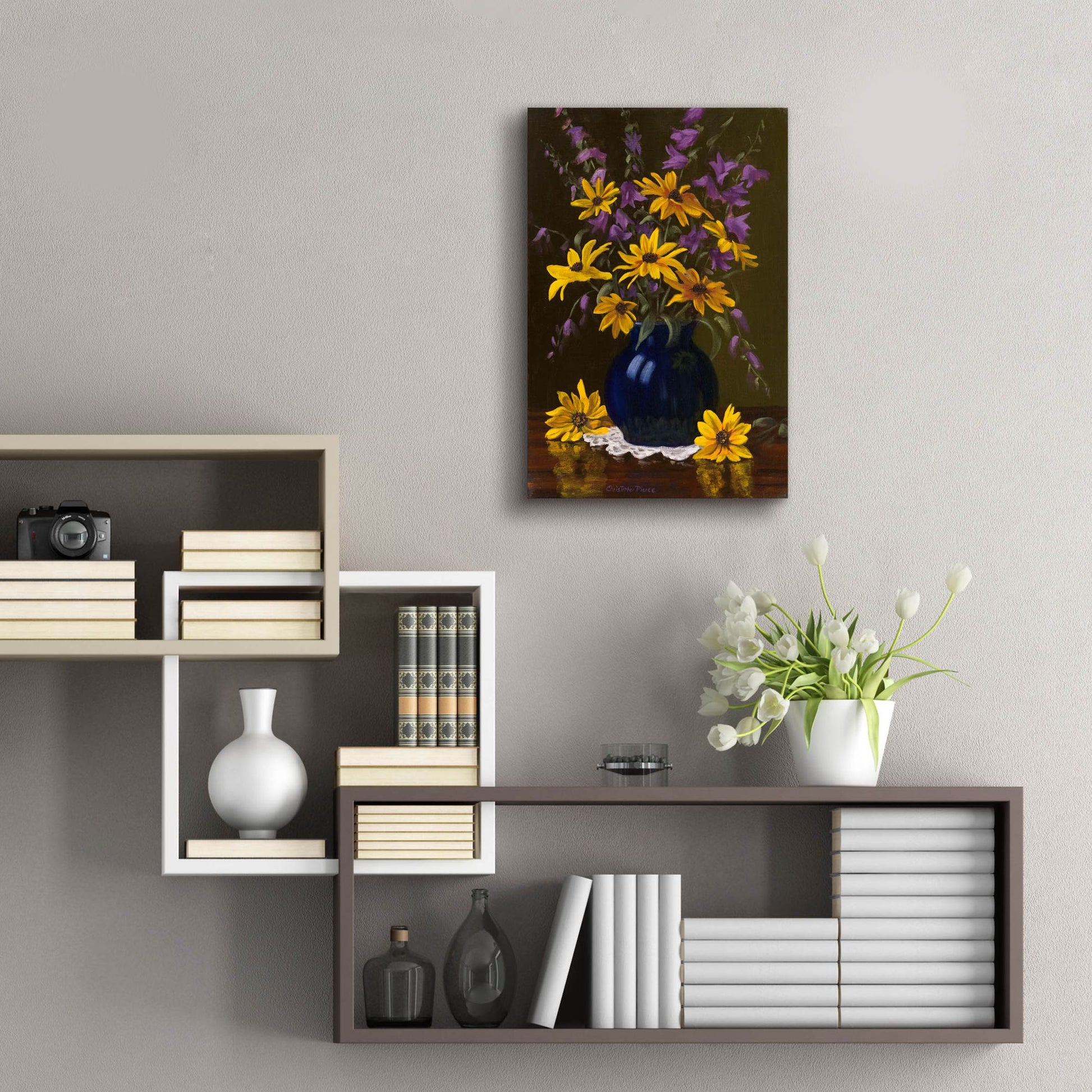 Epic Art 'Black Eyed Susans' by Christopher Pierce, Acrylic Glass Wall Art,16x24