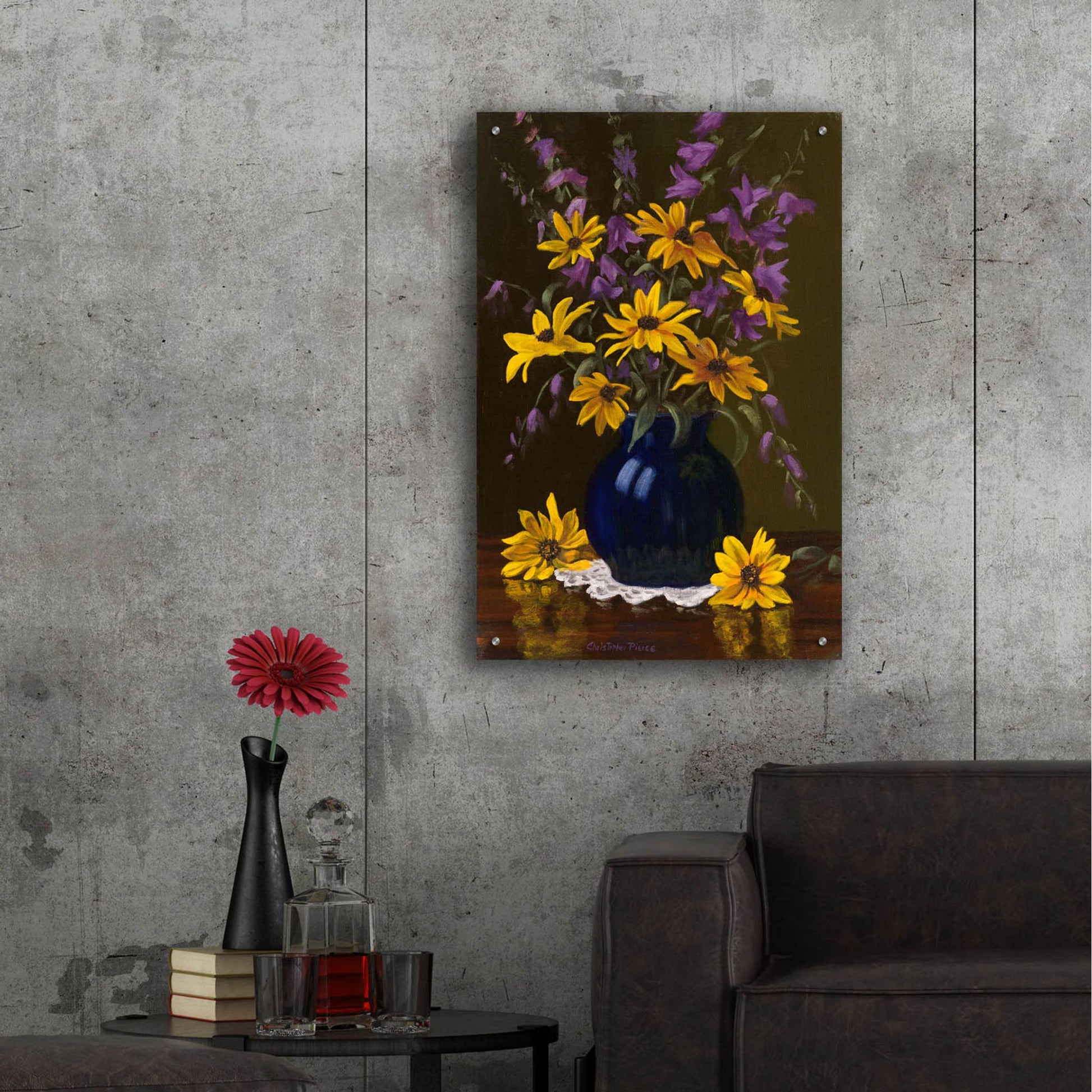 Epic Art 'Black Eyed Susans' by Christopher Pierce, Acrylic Glass Wall Art,24x36