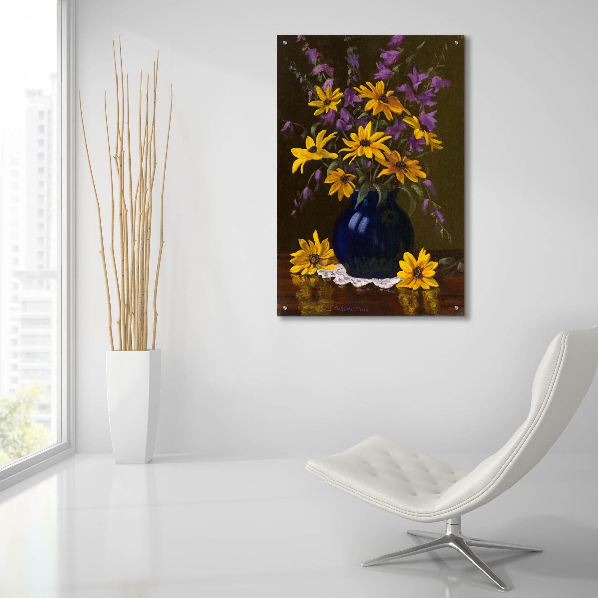 Epic Art 'Black Eyed Susans' by Christopher Pierce, Acrylic Glass Wall Art,24x36