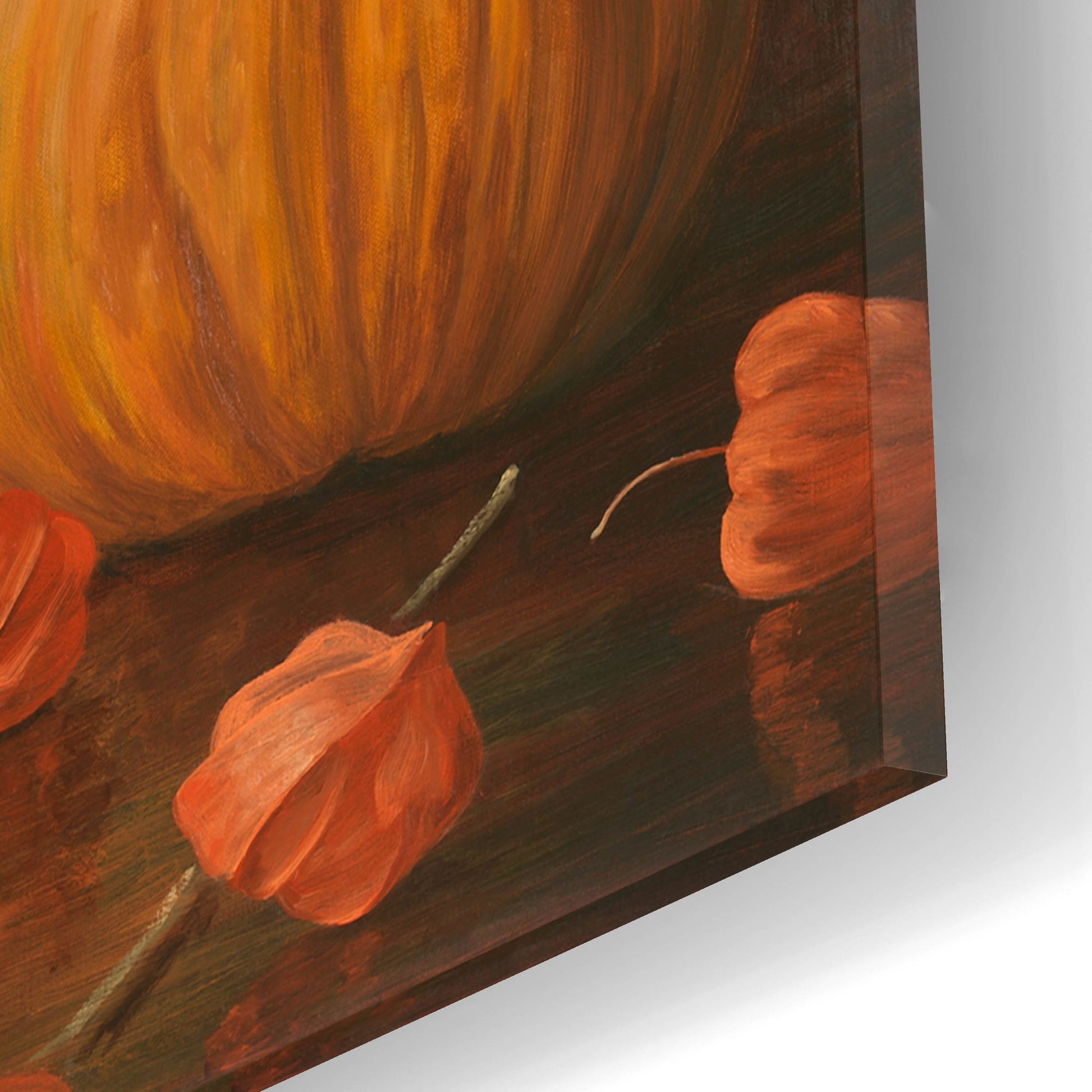 Epic Art 'Chinese Lanterns Pumpkin And Fan' by Christopher Pierce, Acrylic Glass Wall Art,16x12