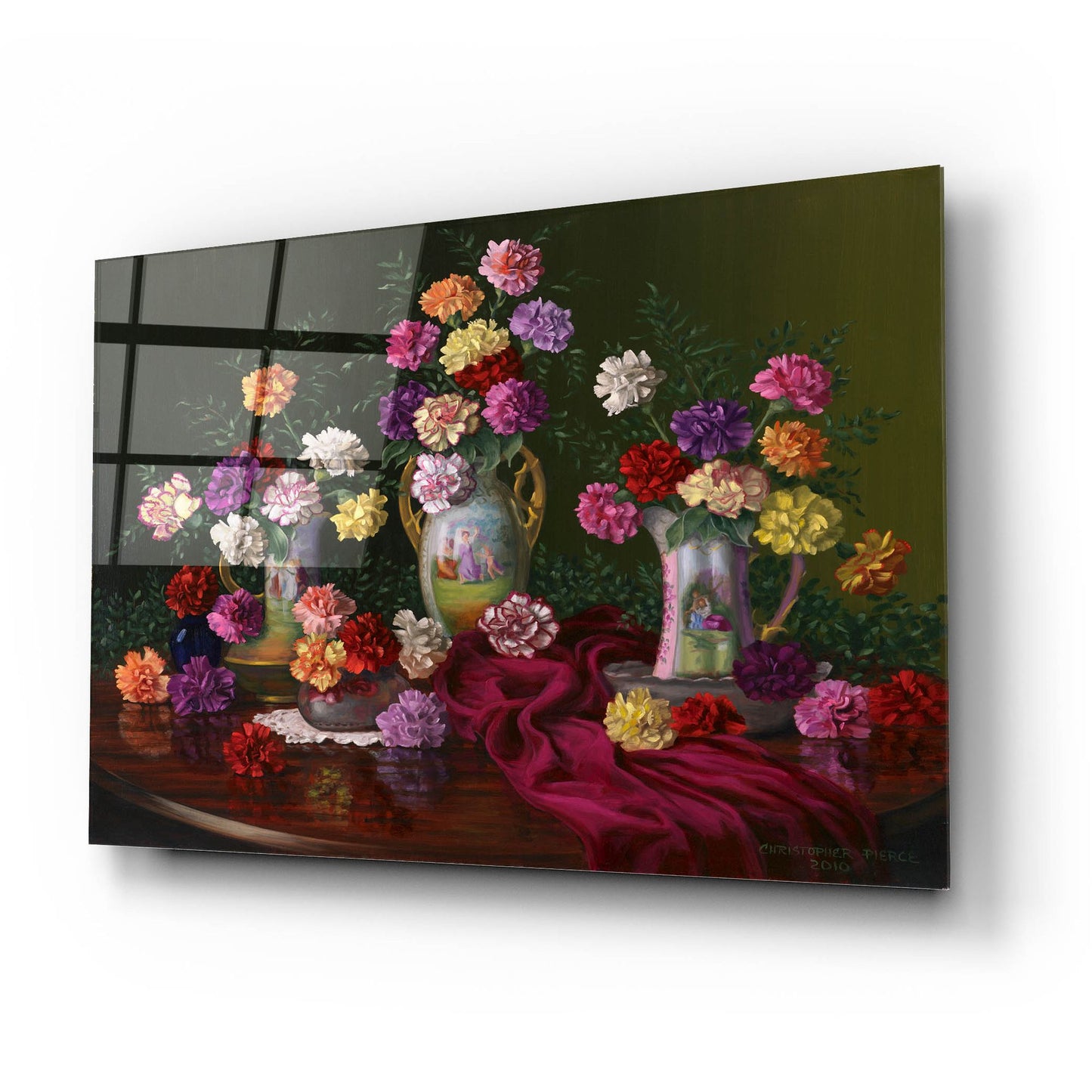 Epic Art 'Fantasia Di Fiori' by Christopher Pierce, Acrylic Glass Wall Art,24x16