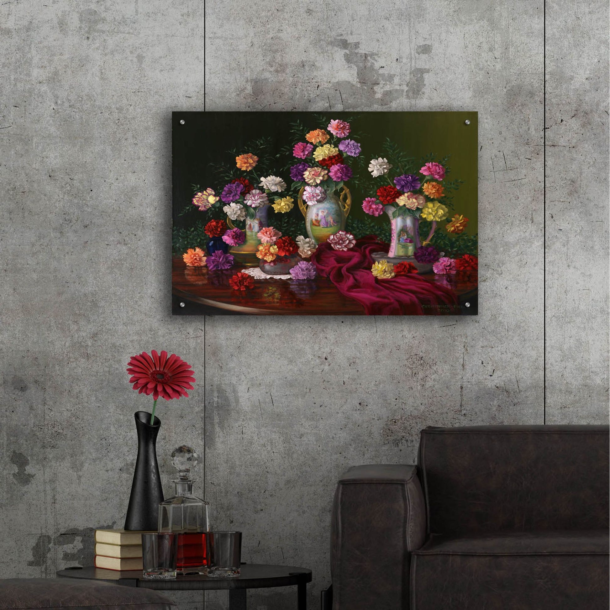 Epic Art 'Fantasia Di Fiori' by Christopher Pierce, Acrylic Glass Wall Art,36x24