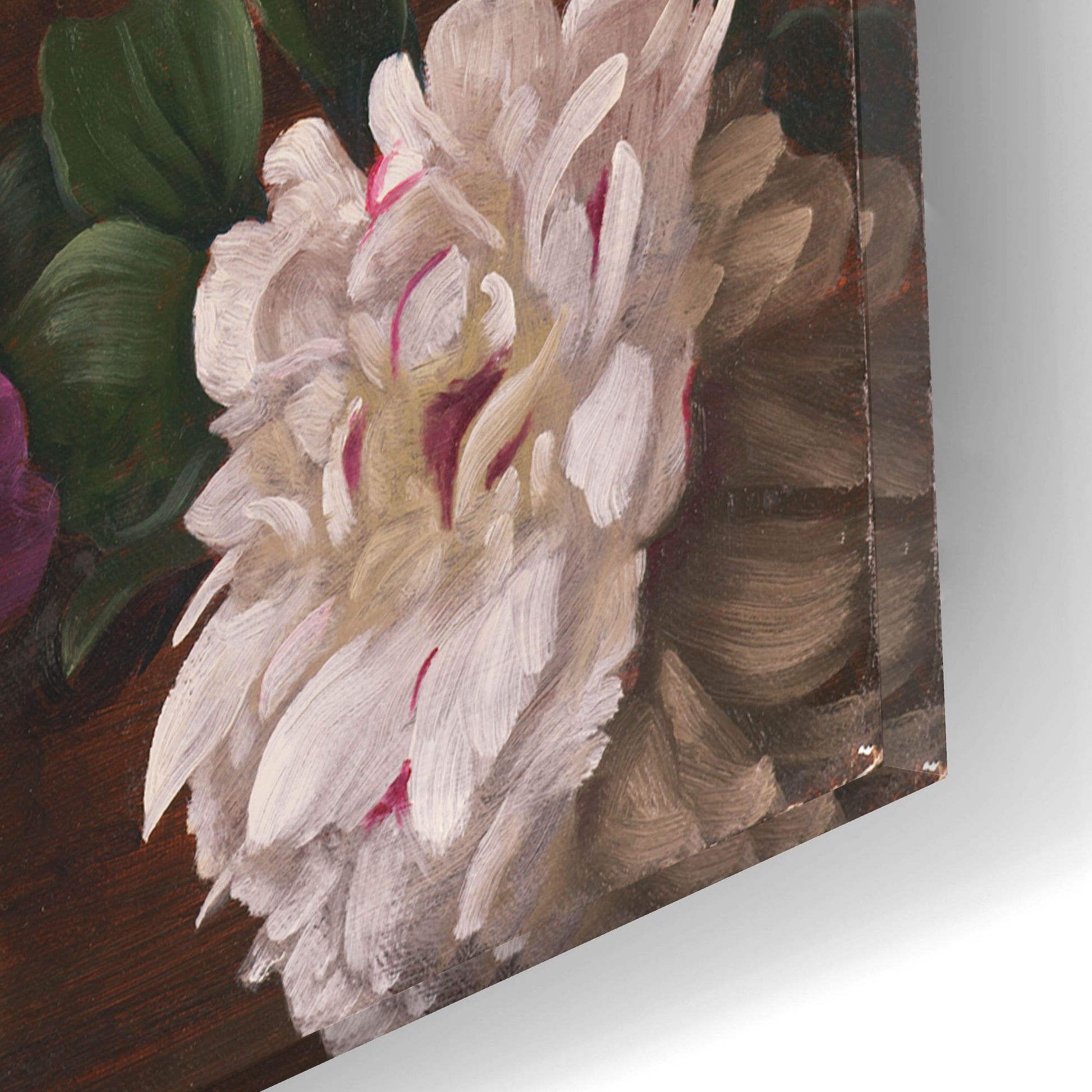 Epic Art 'Peonies In A Blue Vase' by Christopher Pierce, Acrylic Glass Wall Art,16x12