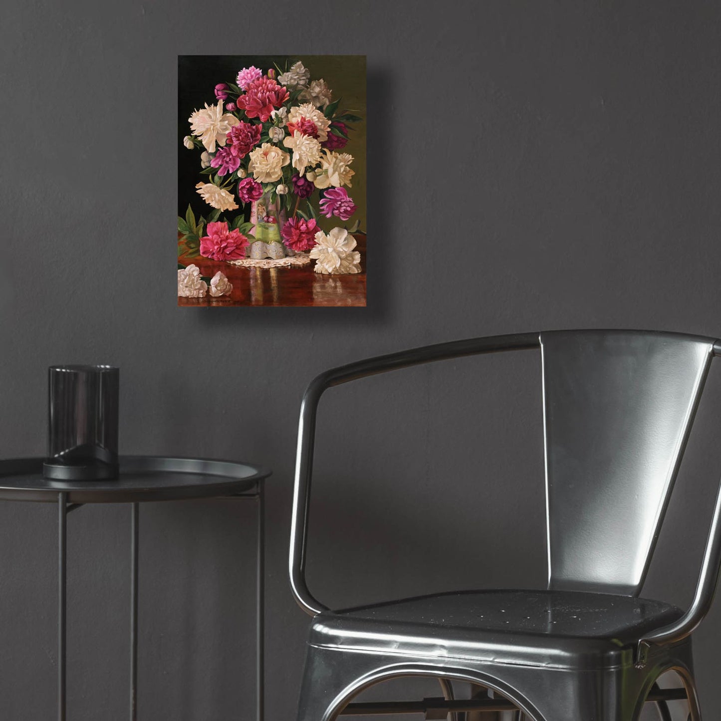 Epic Art 'Red And White Peonies' by Christopher Pierce, Acrylic Glass Wall Art,12x16