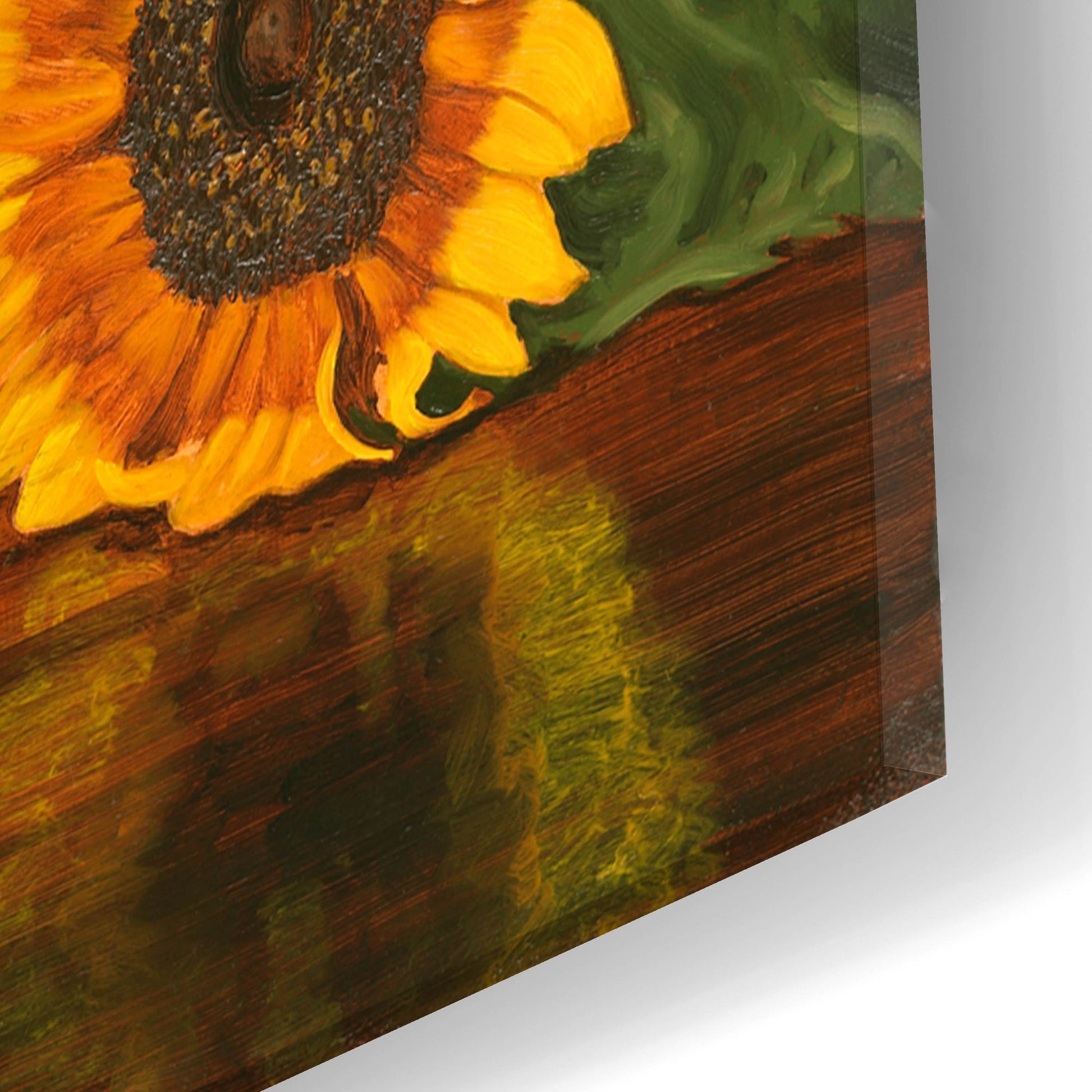 Epic Art 'Sunflowers In A Peacock Vase' by Christopher Pierce, Acrylic Glass Wall Art,16x24