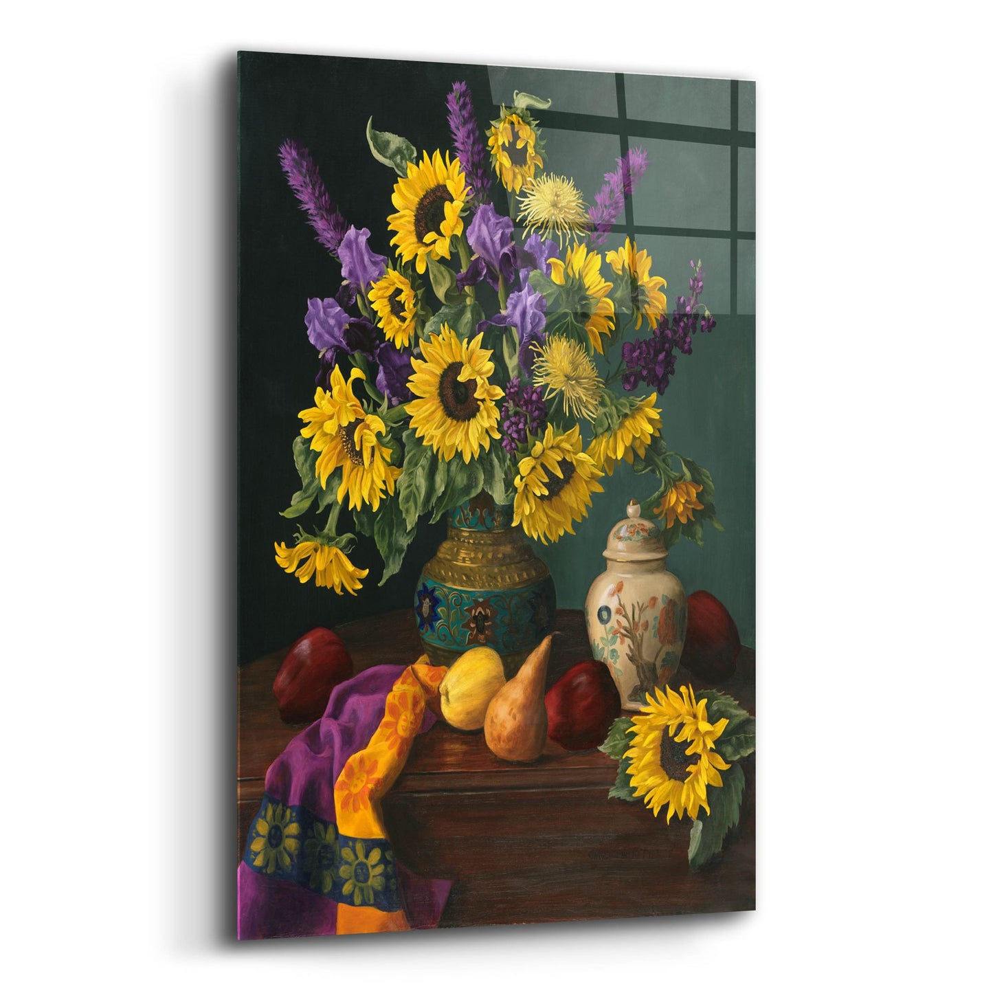 Epic Art 'Victorian Flowers' by Christopher Pierce, Acrylic Glass Wall Art,12x16