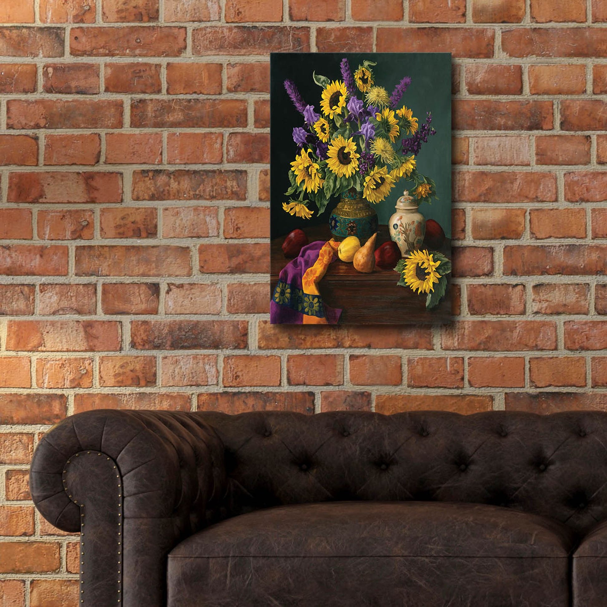 Epic Art 'Victorian Flowers' by Christopher Pierce, Acrylic Glass Wall Art,16x24