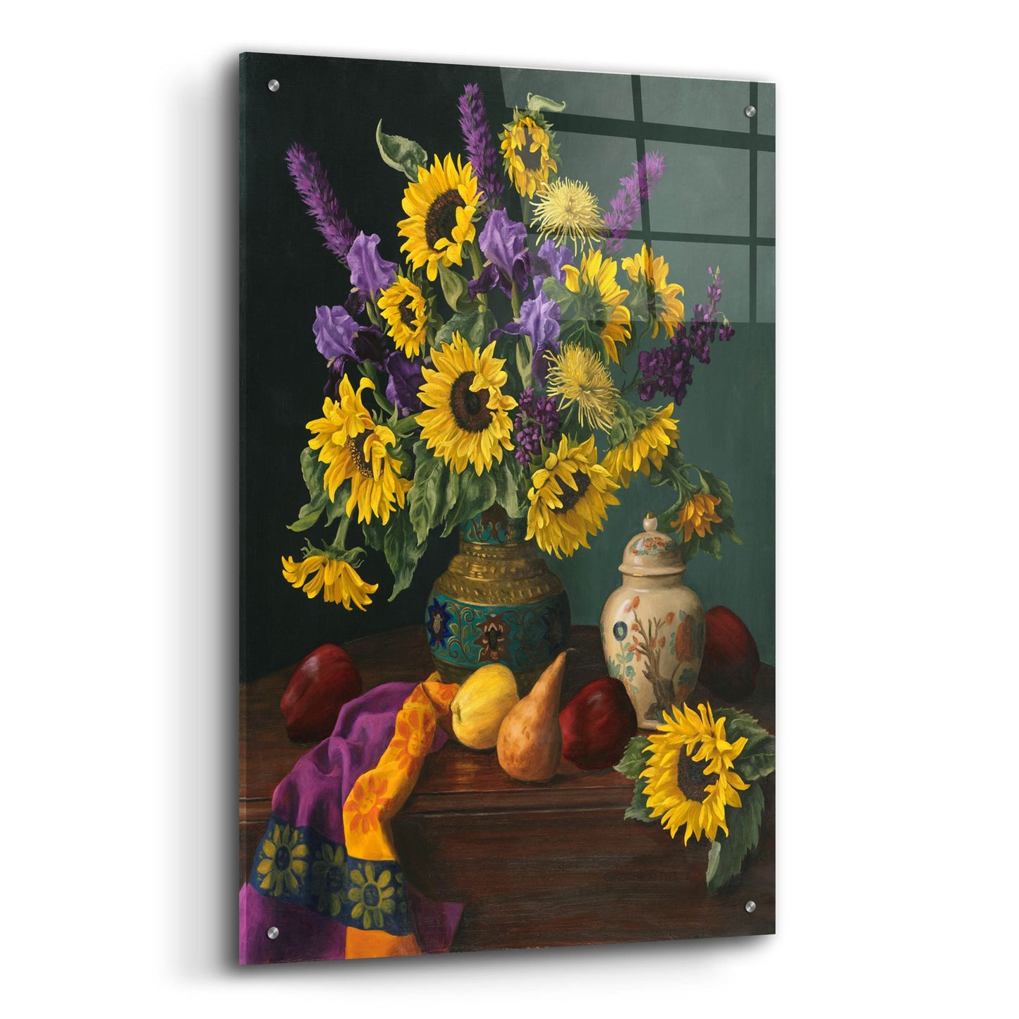 Epic Art 'Victorian Flowers' by Christopher Pierce, Acrylic Glass Wall Art,24x36