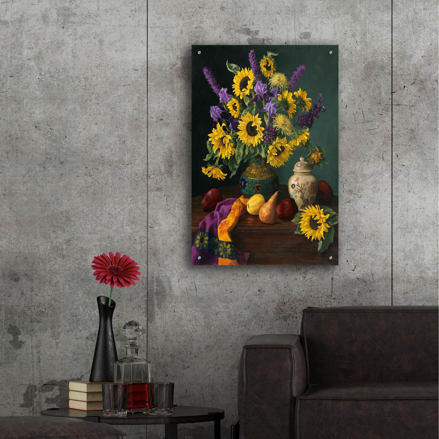 Epic Art 'Victorian Flowers' by Christopher Pierce, Acrylic Glass Wall Art,24x36