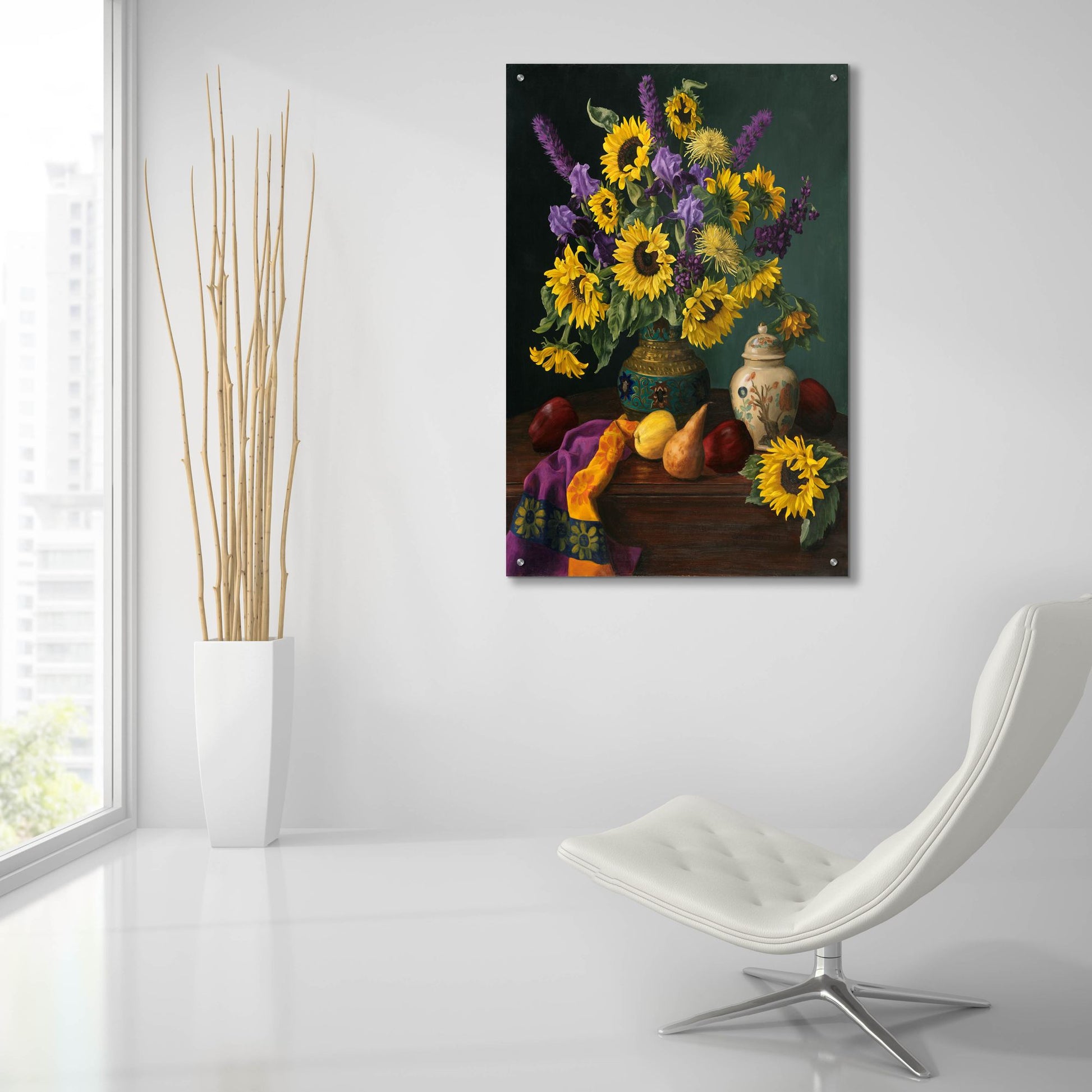 Epic Art 'Victorian Flowers' by Christopher Pierce, Acrylic Glass Wall Art,24x36