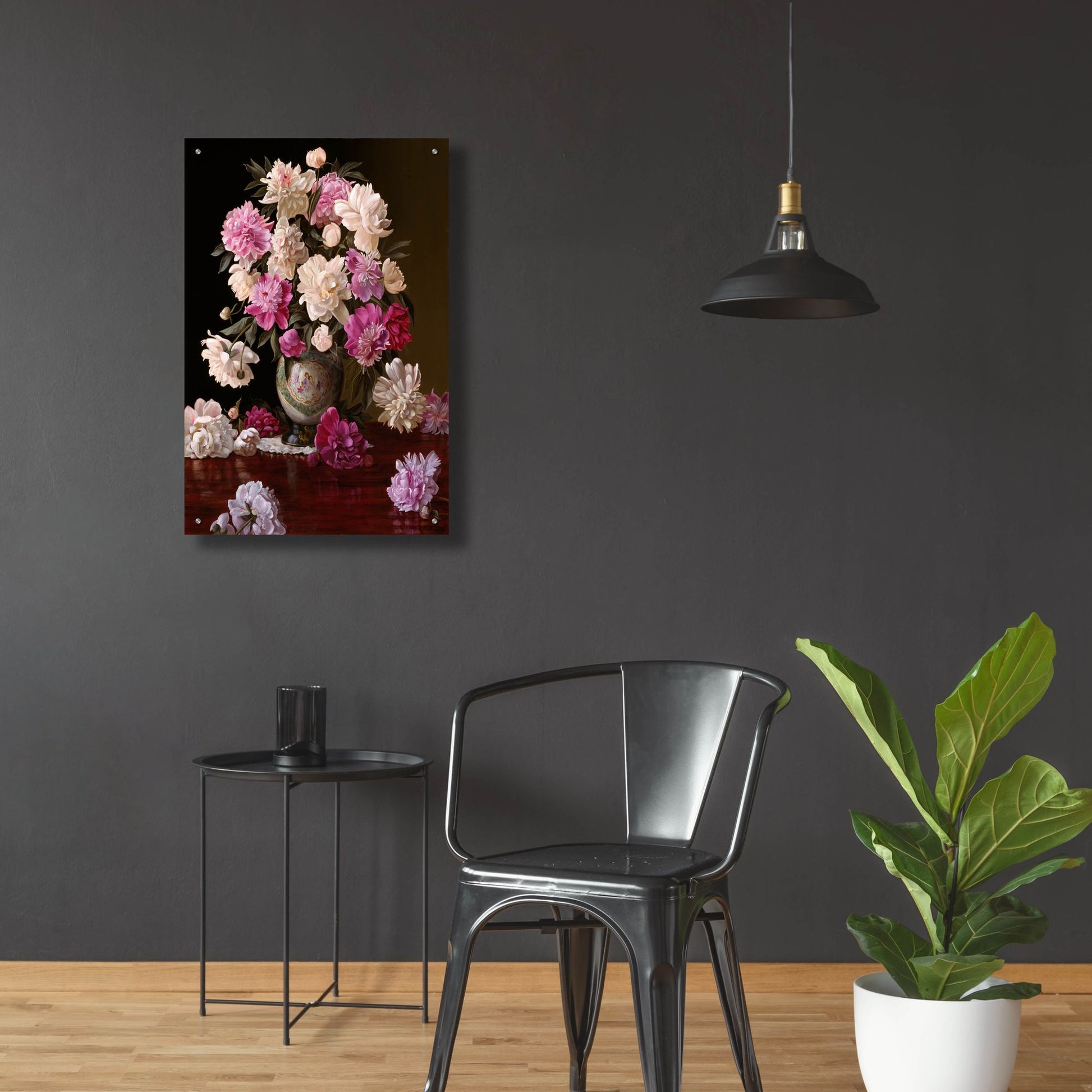 Epic Art 'Peonies In A Japanese Vase' by Christopher Pierce, Acrylic Glass Wall Art,24x36