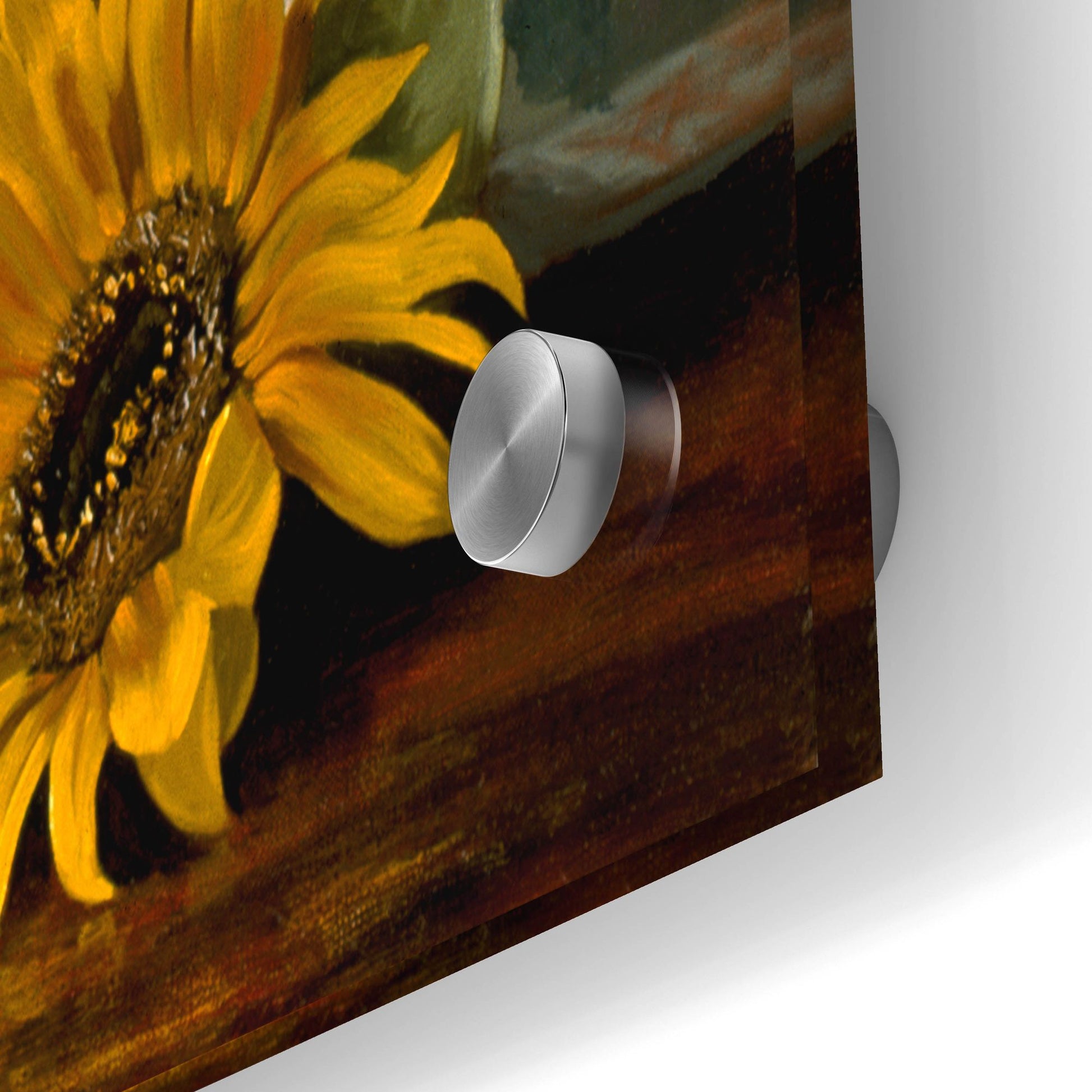 Epic Art 'Sunflowers In A White Chinese Vase' by Christopher Pierce, Acrylic Glass Wall Art,36x24