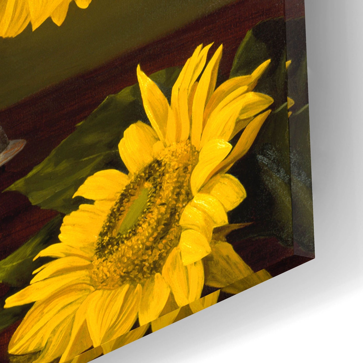 Epic Art 'Sunflowers In A Chinese Peacock Vase' by Christopher Pierce, Acrylic Glass Wall Art,16x12