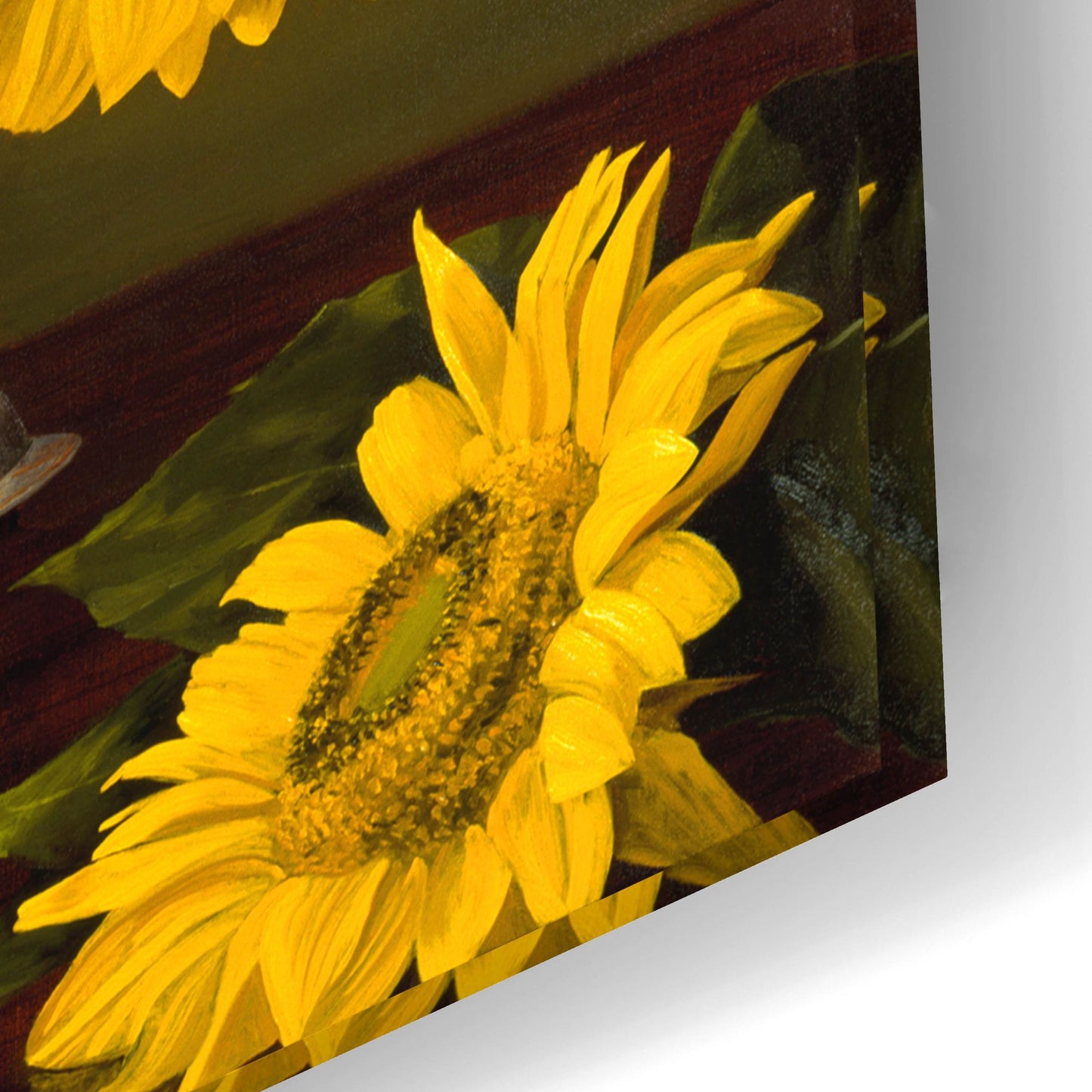 Epic Art 'Sunflowers In A Chinese Peacock Vase' by Christopher Pierce, Acrylic Glass Wall Art,24x16