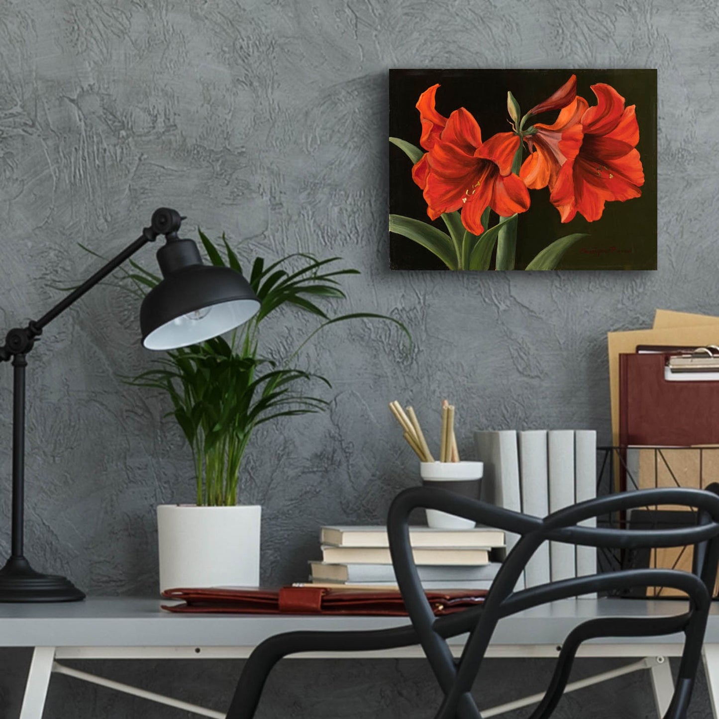 Epic Art 'Amaryllis' by Christopher Pierce, Acrylic Glass Wall Art,16x12