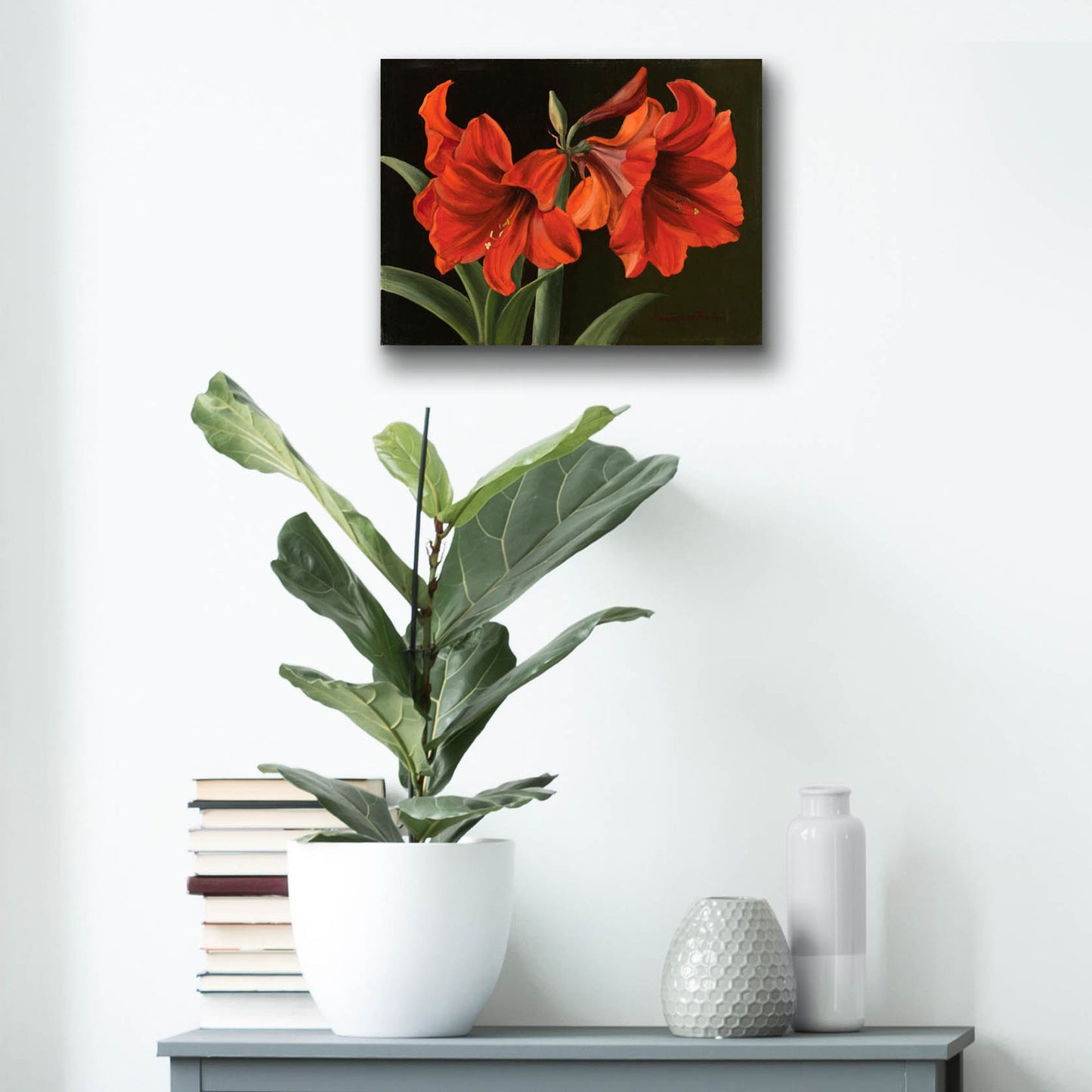 Epic Art 'Amaryllis' by Christopher Pierce, Acrylic Glass Wall Art,16x12