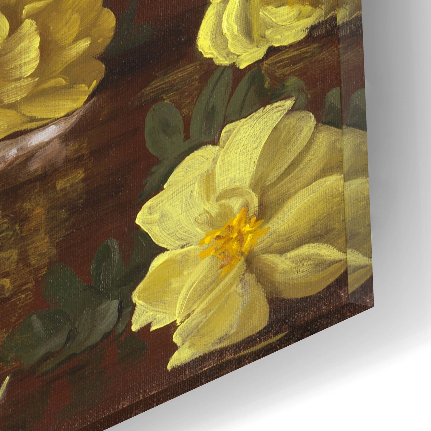 Epic Art 'Old Fashioned Yellow Roses' by Christopher Pierce, Acrylic Glass Wall Art,16x12