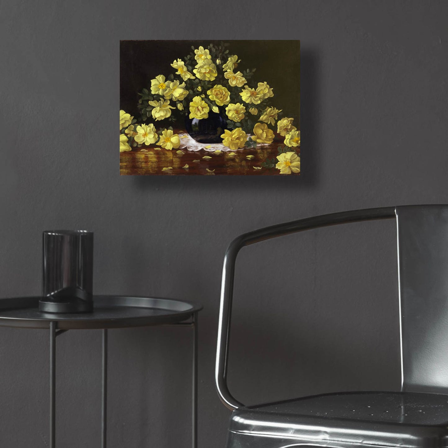 Epic Art 'Old Fashioned Yellow Roses' by Christopher Pierce, Acrylic Glass Wall Art,16x12