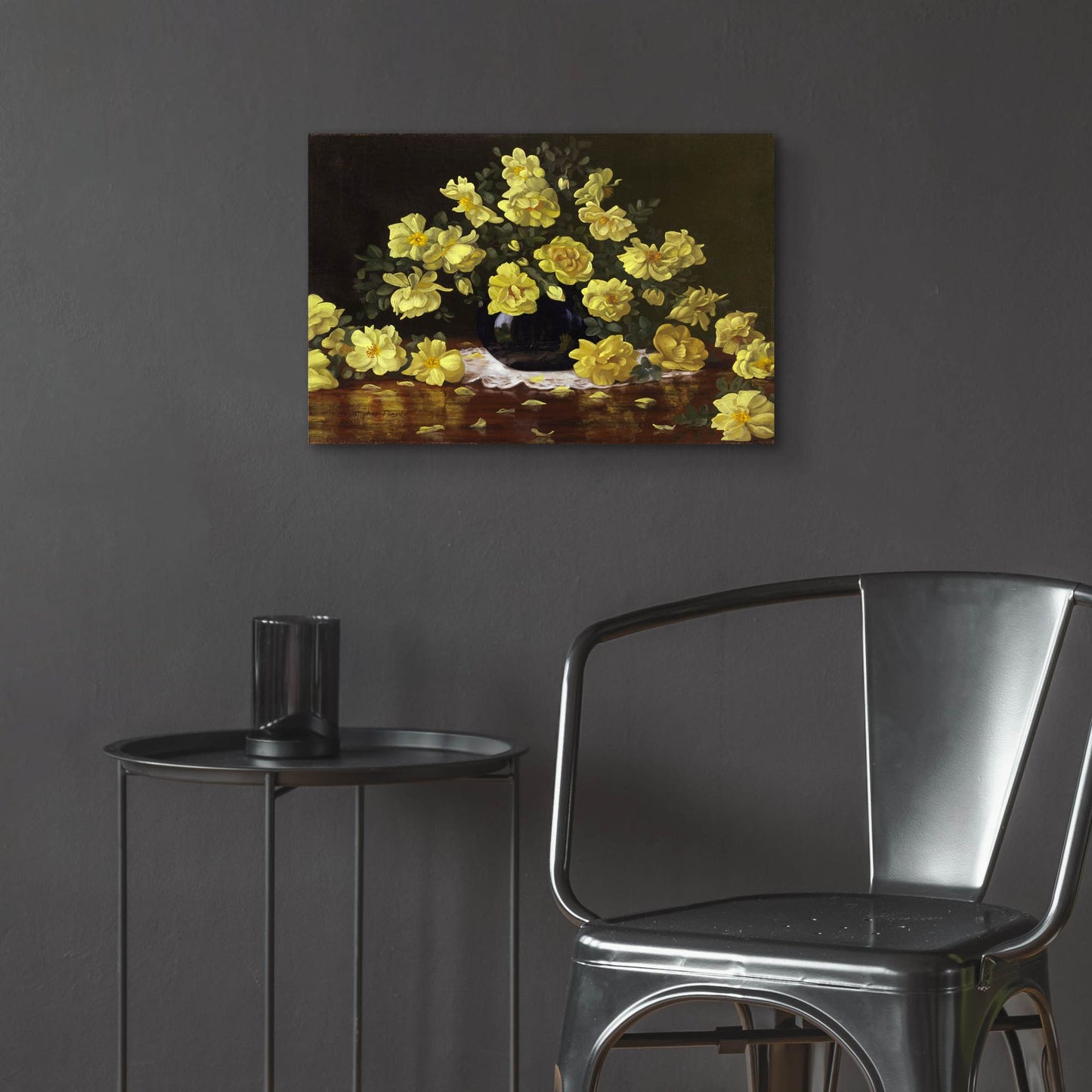 Epic Art 'Old Fashioned Yellow Roses' by Christopher Pierce, Acrylic Glass Wall Art,24x16