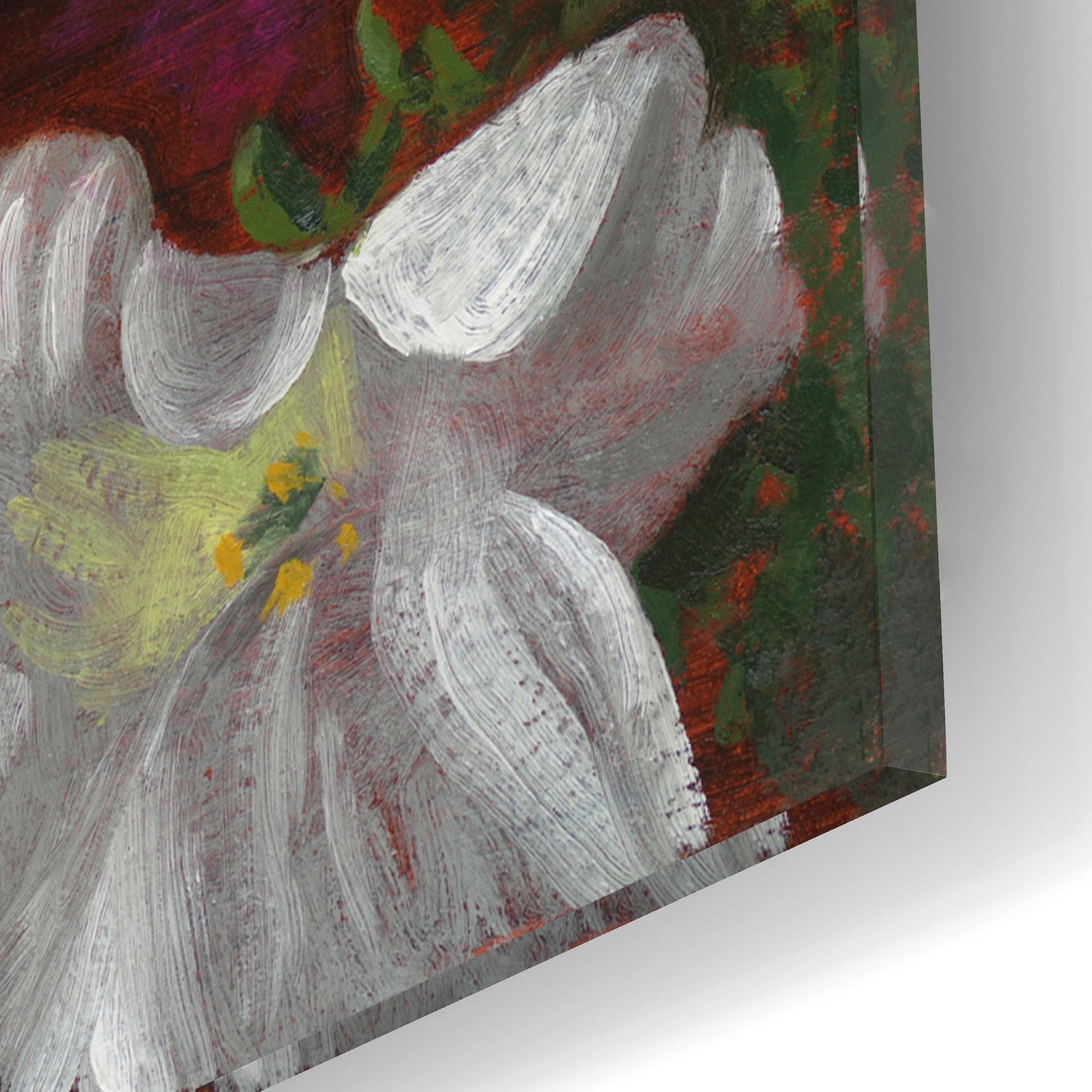 Epic Art 'Petunias In Pink Vase' by Christopher Pierce, Acrylic Glass Wall Art,12x16