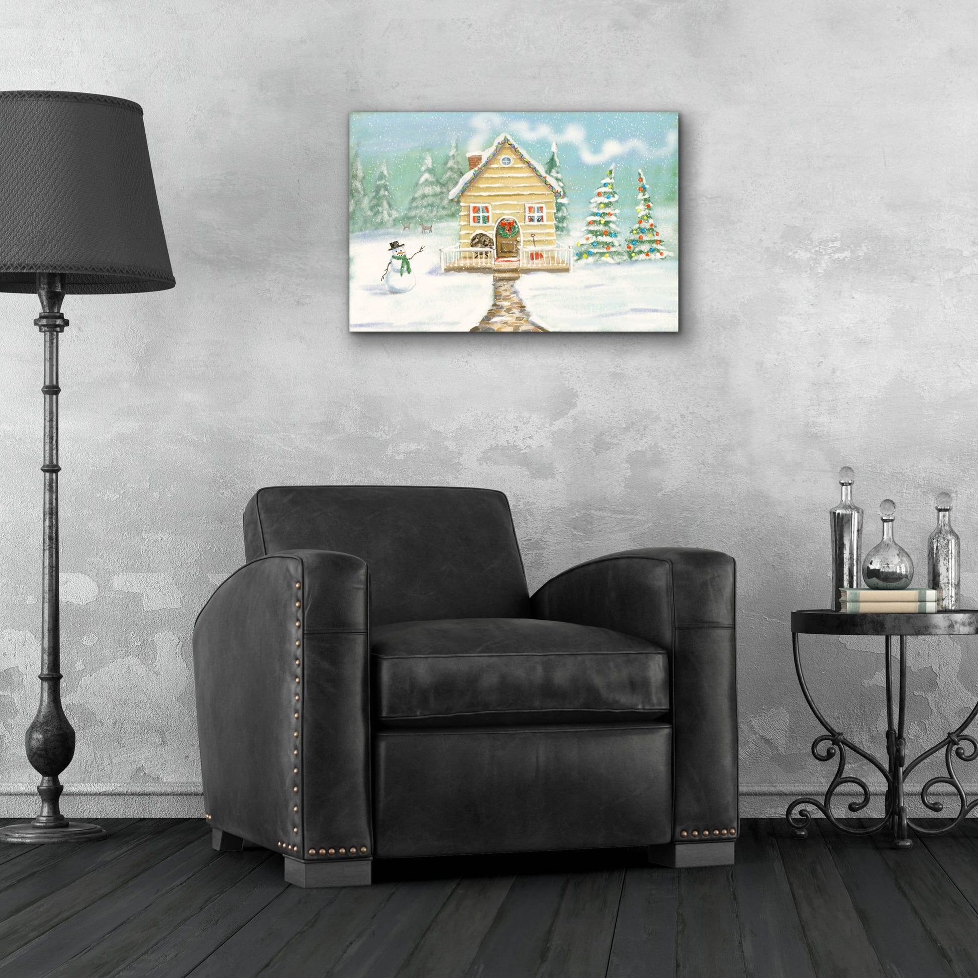 Epic Art 'Christmas Little House' by Christine Rotolo, Acrylic Glass Wall Art,24x16