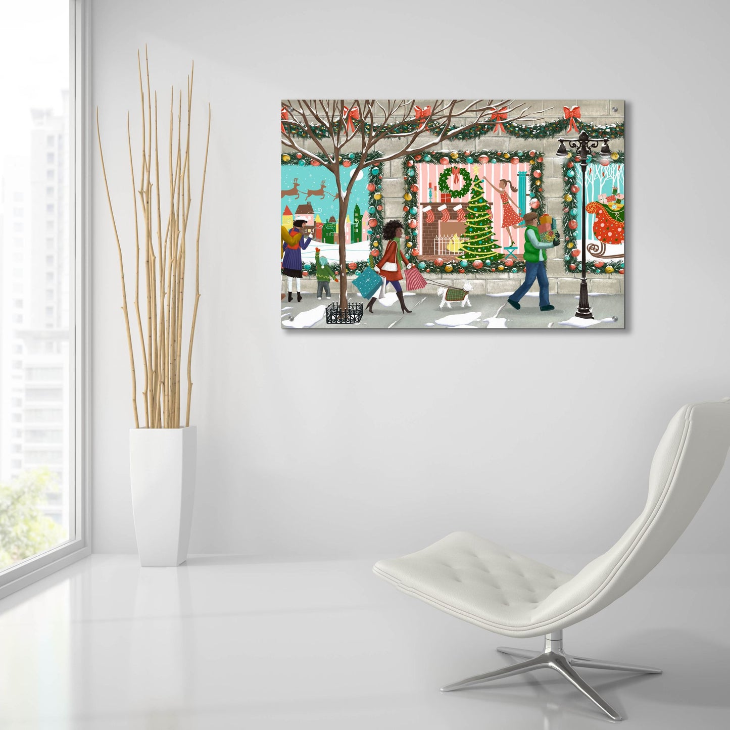 Epic Art 'Shopping At Christmas' by Christine Rotolo, Acrylic Glass Wall Art,36x24