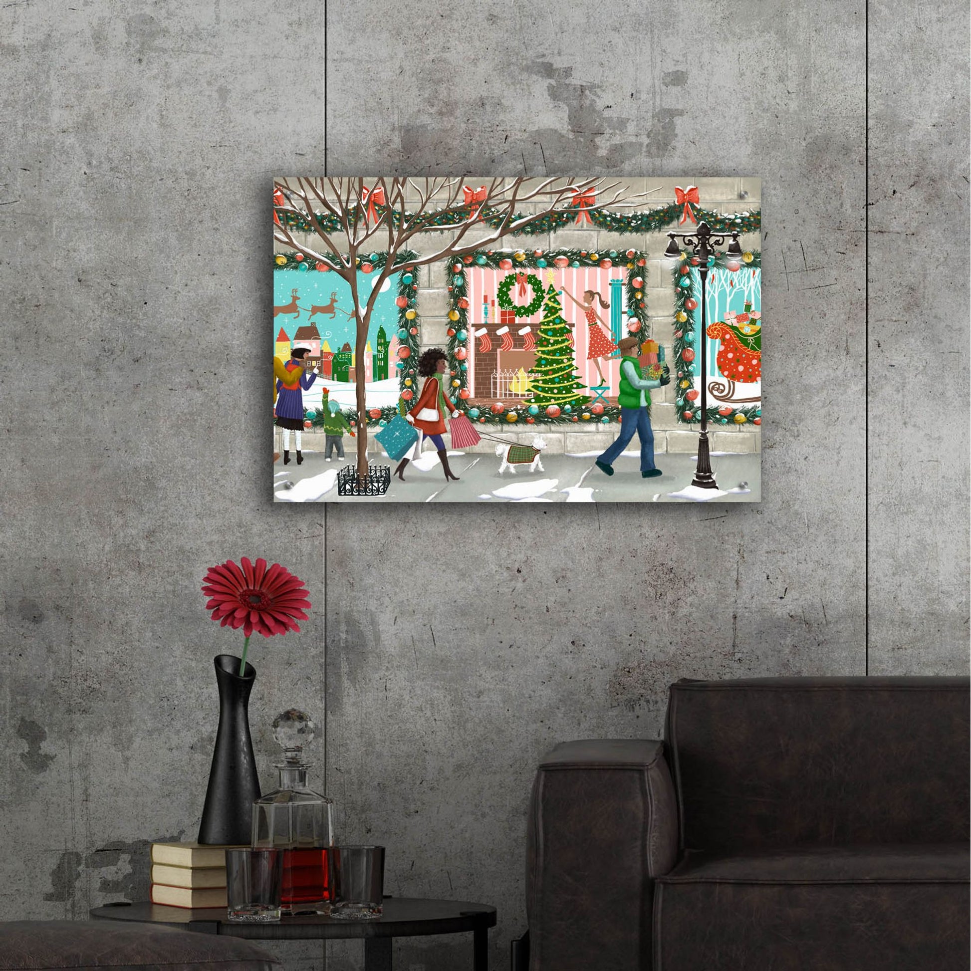 Epic Art 'Shopping At Christmas' by Christine Rotolo, Acrylic Glass Wall Art,36x24