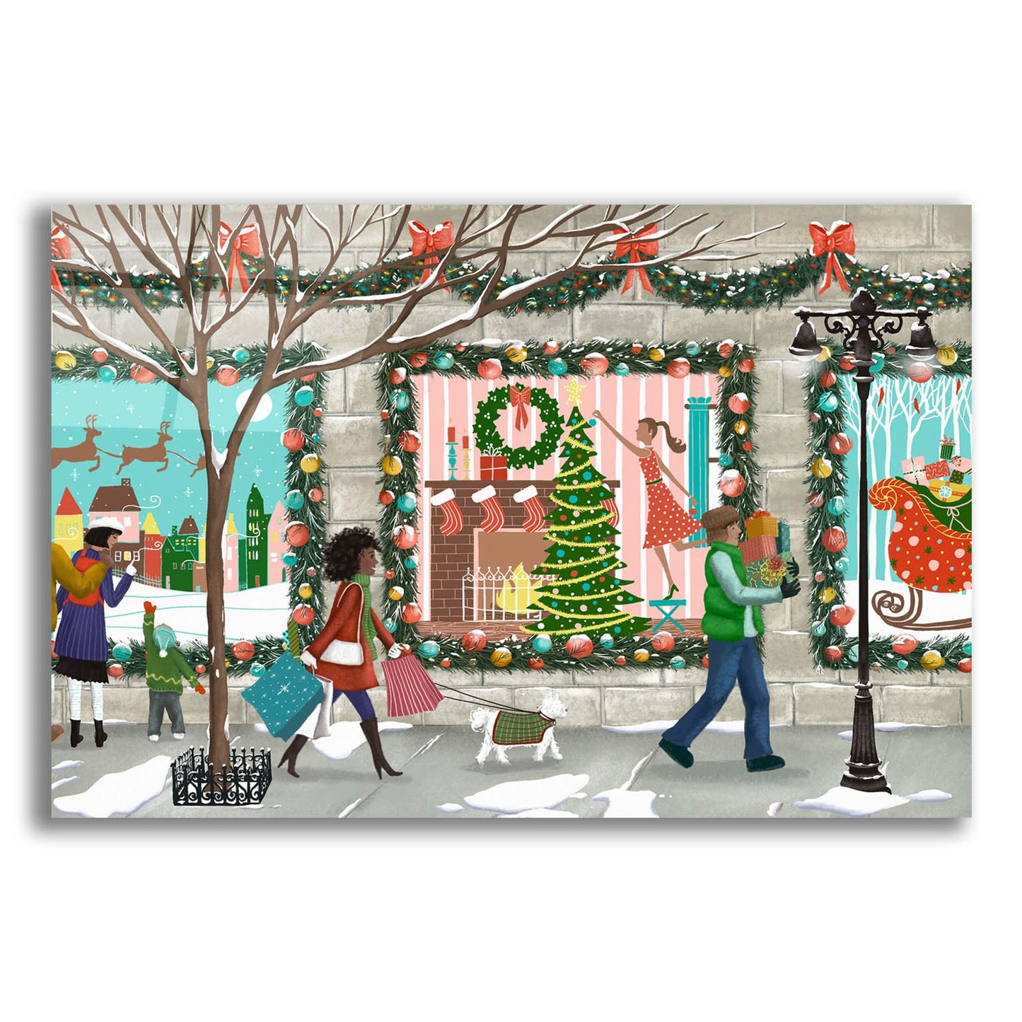 Epic Art 'Shopping At Christmas' by Christine Rotolo, Acrylic Glass Wall Art