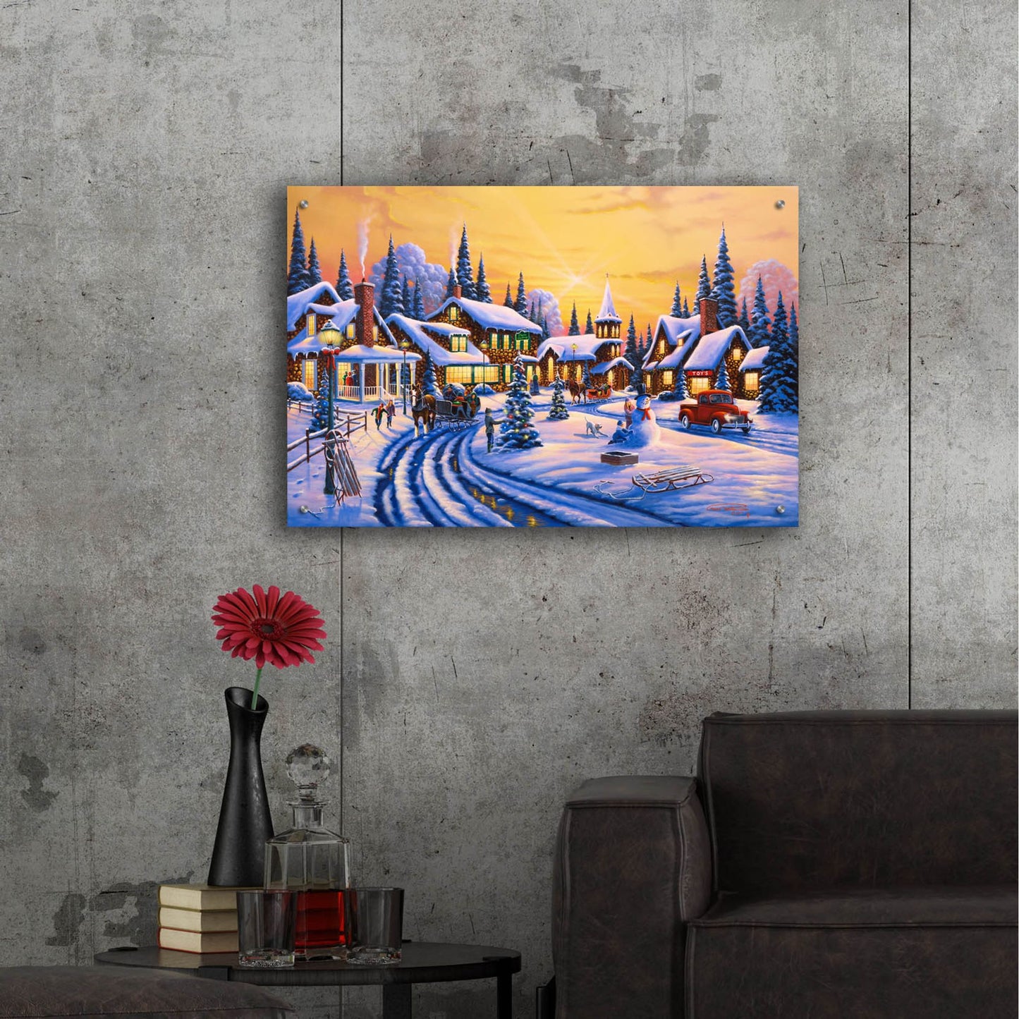 Epic Art 'A Christmas Story' by Geno Peoples, Acrylic Glass Wall Art,36x24