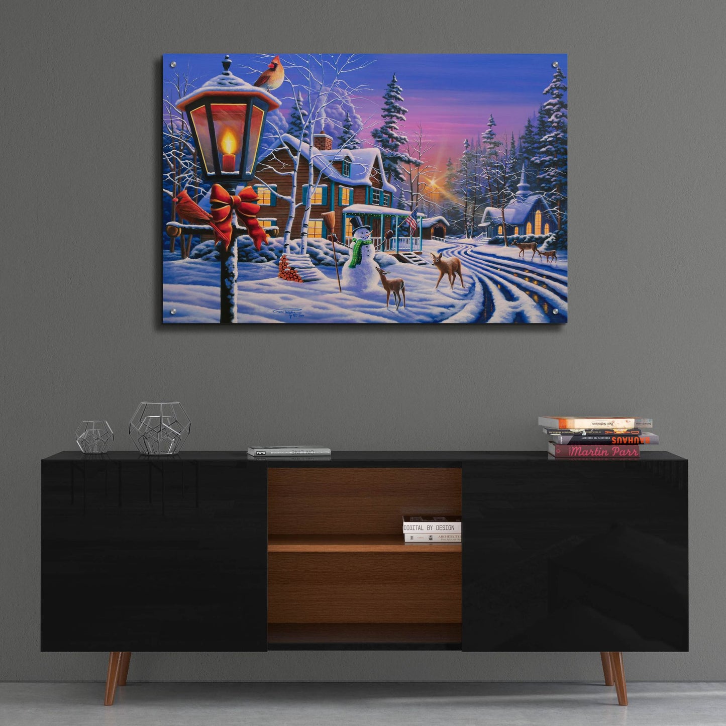 Epic Art 'Christmas Curiosity' by Geno Peoples, Acrylic Glass Wall Art,36x24
