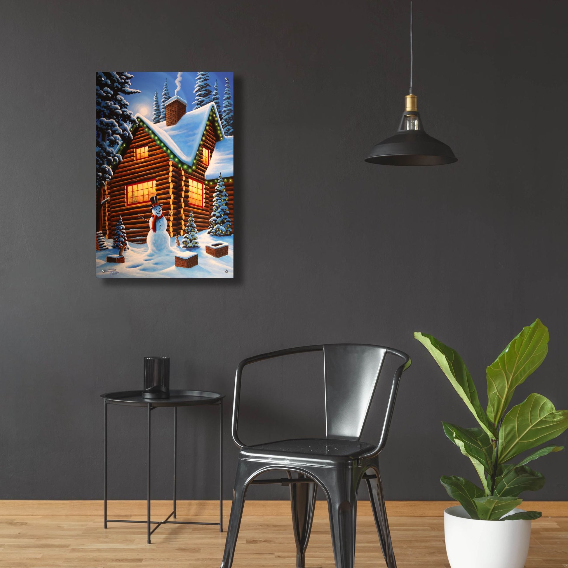 Epic Art 'Cozy Christmas' by Geno Peoples, Acrylic Glass Wall Art,24x36