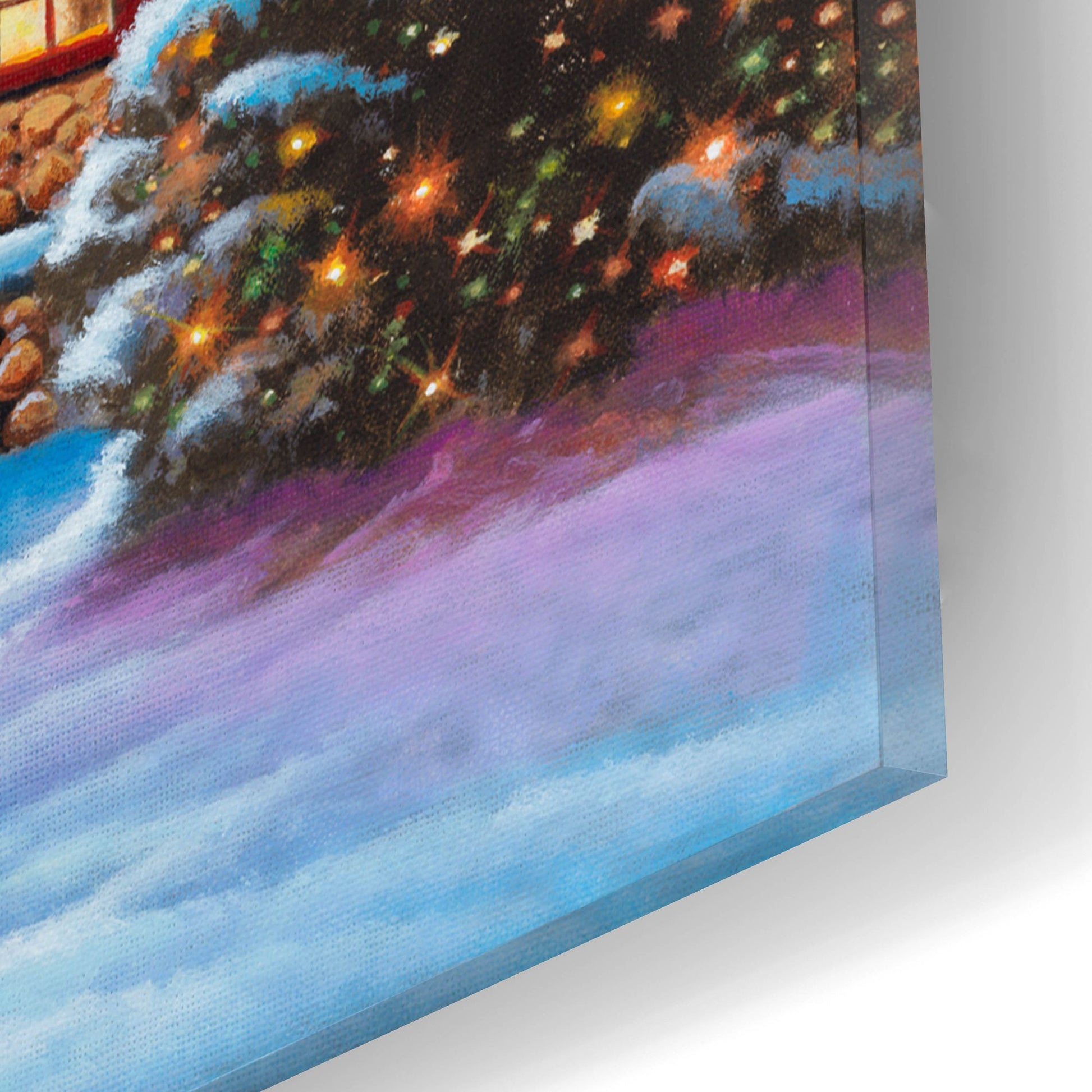 Epic Art 'Sunset In Christmas Village' by Geno Peoples, Acrylic Glass Wall Art,16x12