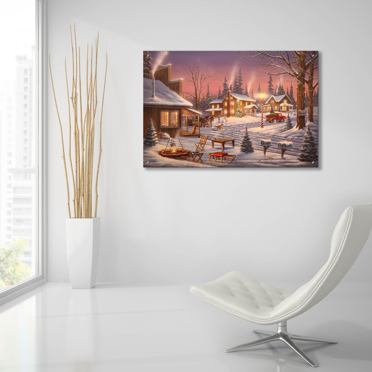 Epic Art 'Holiday Festivities' by Geno Peoples, Acrylic Glass Wall Art,36x24