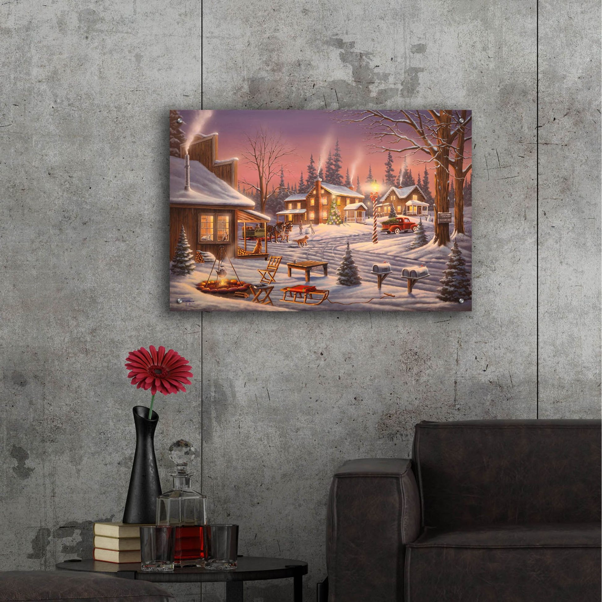 Epic Art 'Holiday Festivities' by Geno Peoples, Acrylic Glass Wall Art,36x24