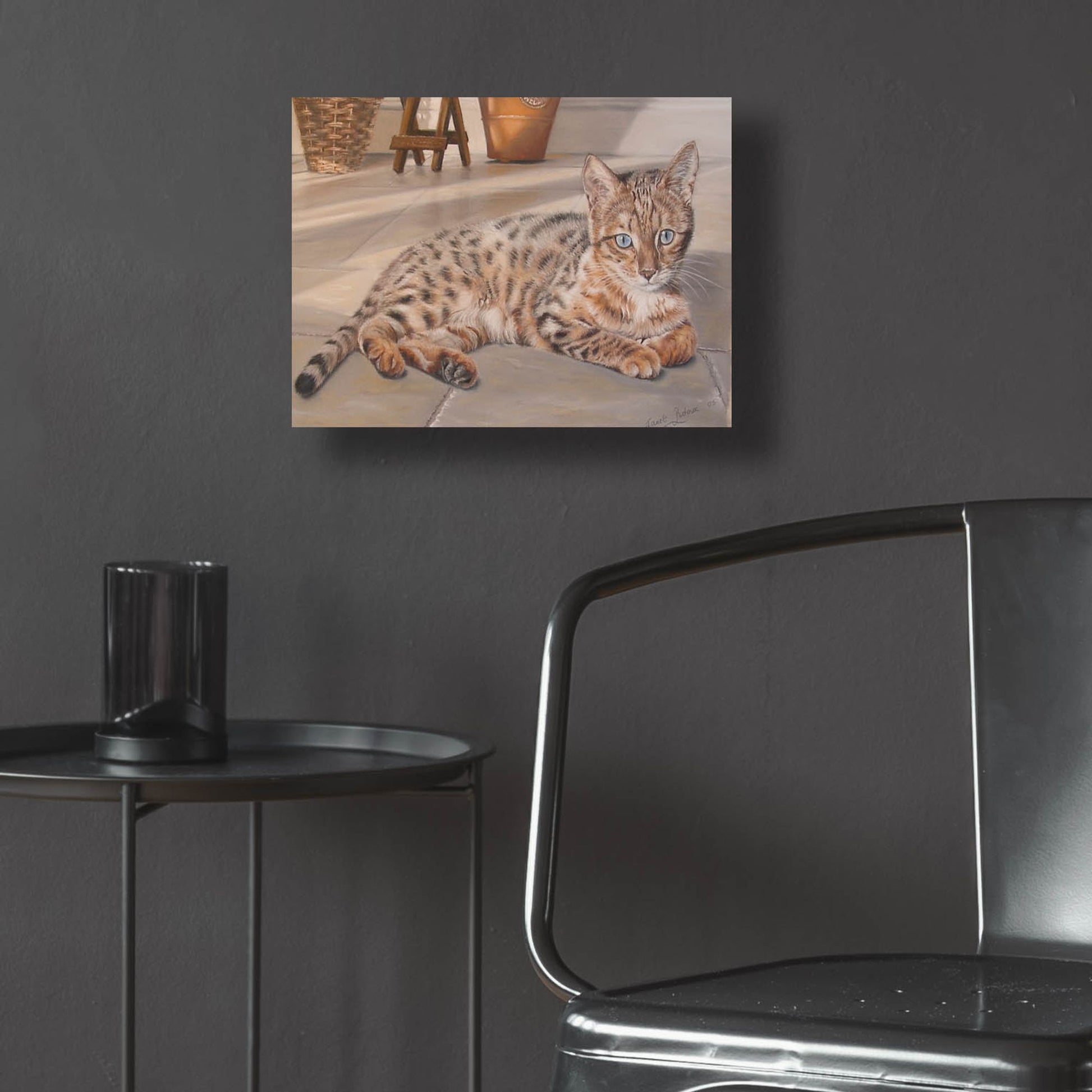 Epic Art 'Bengal Kitten' by Janet Pidoux, Acrylic Glass Wall Art,16x12