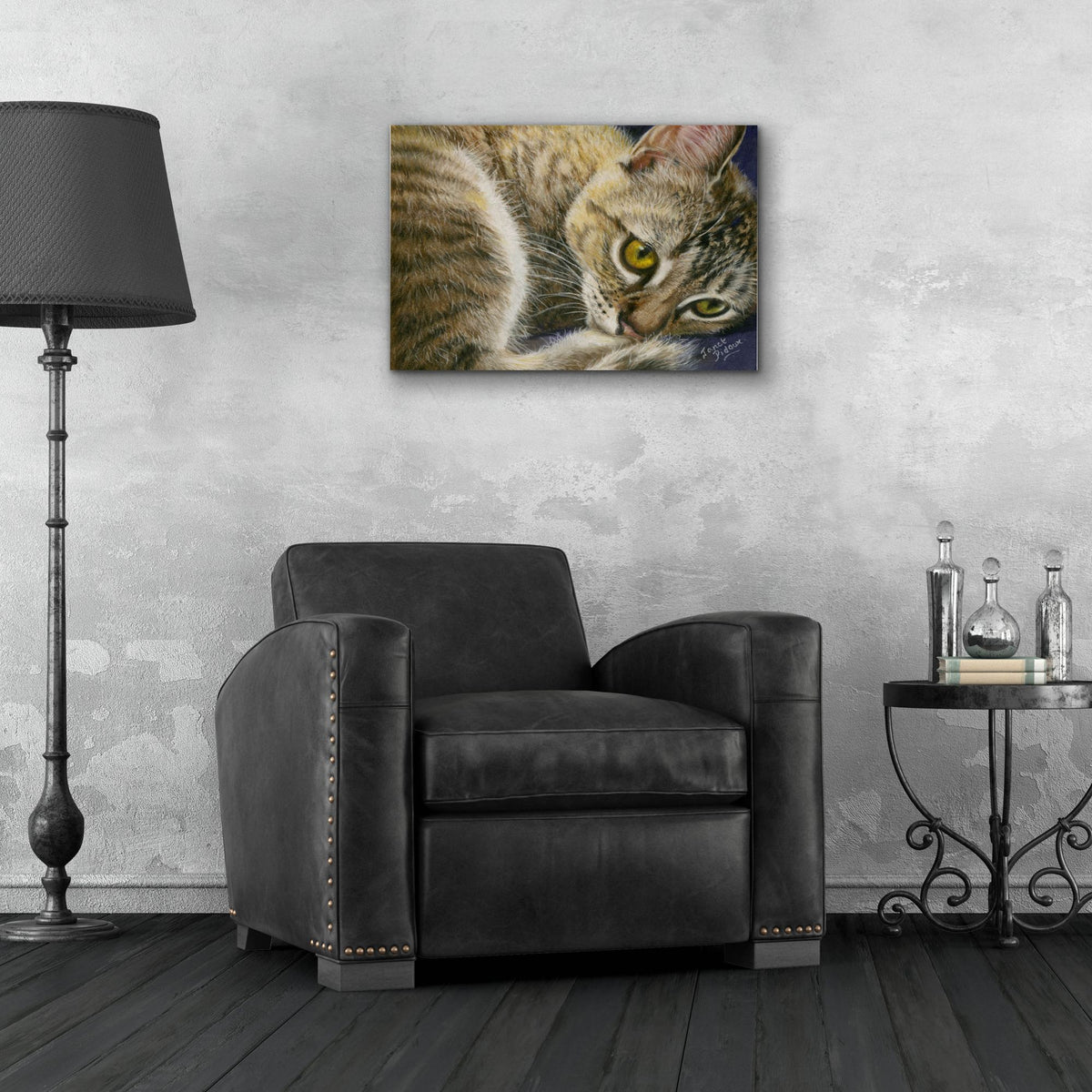 Epic Art 'Bright Eyes' by Janet Pidoux, Acrylic Glass Wall Art,24x16