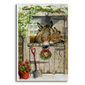 Epic Art 'Christmas Donkies' by Janet Pidoux, Acrylic Glass Wall Art