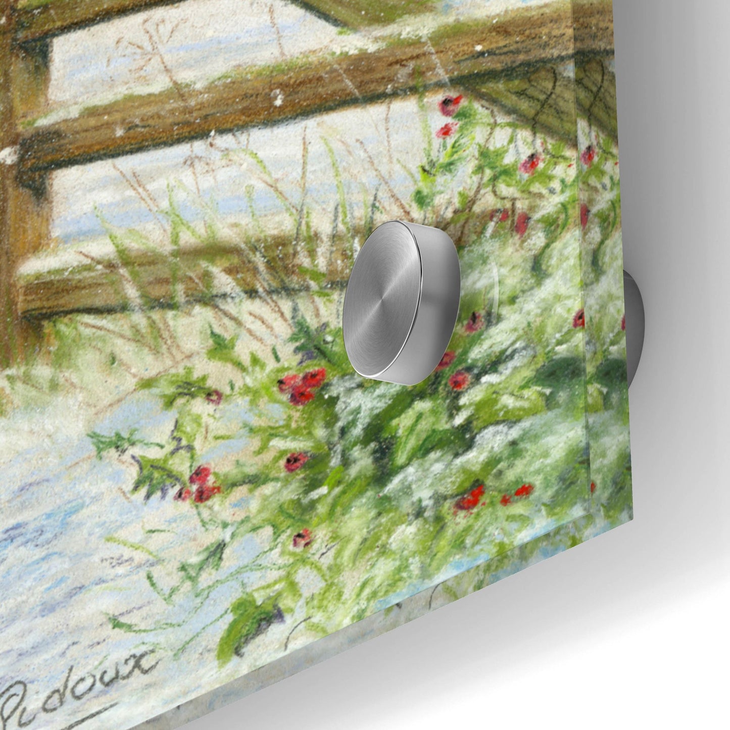 Epic Art 'Christmas Post Box' by Janet Pidoux, Acrylic Glass Wall Art,24x24