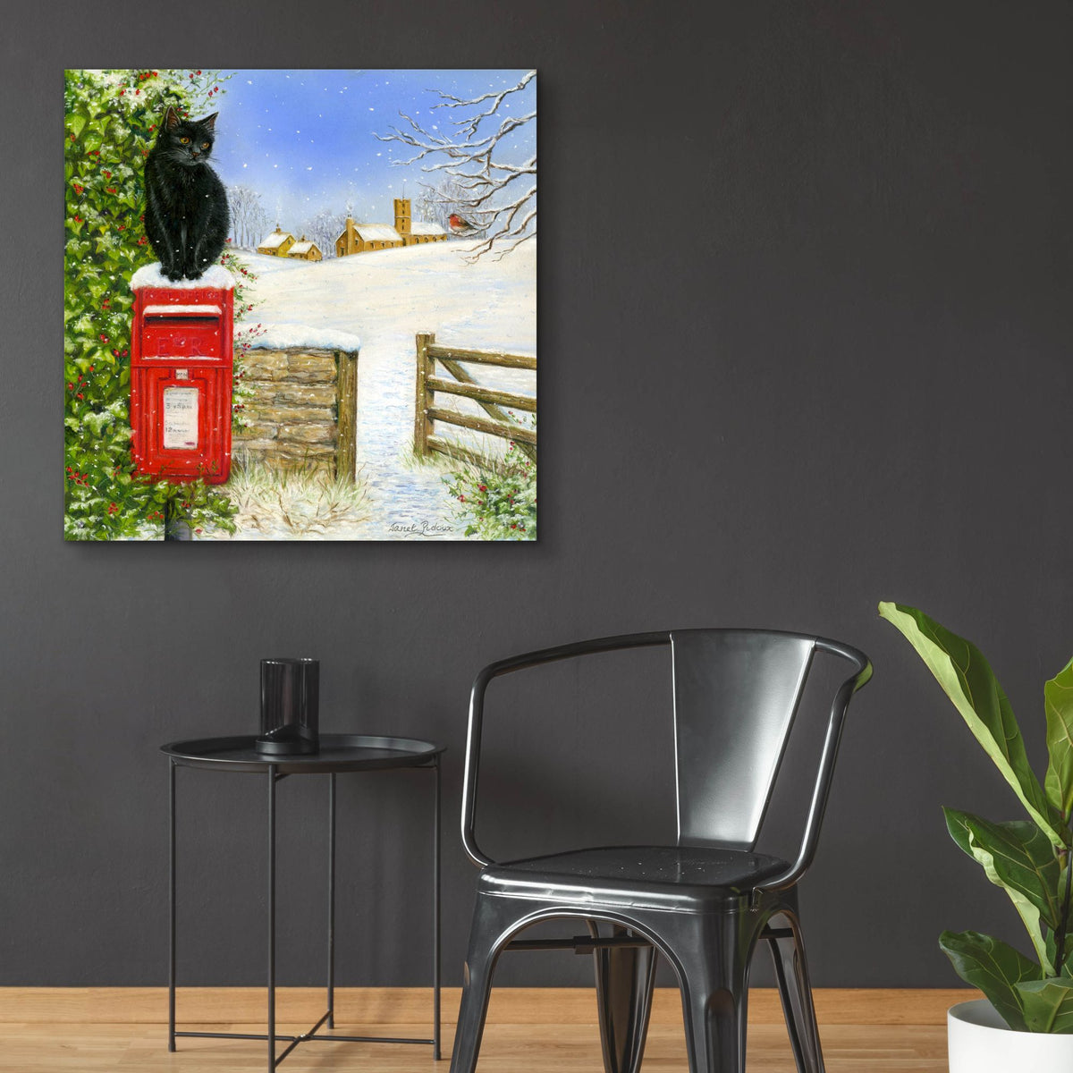 Epic Art 'Christmas Post Box' by Janet Pidoux, Acrylic Glass Wall Art,36x36