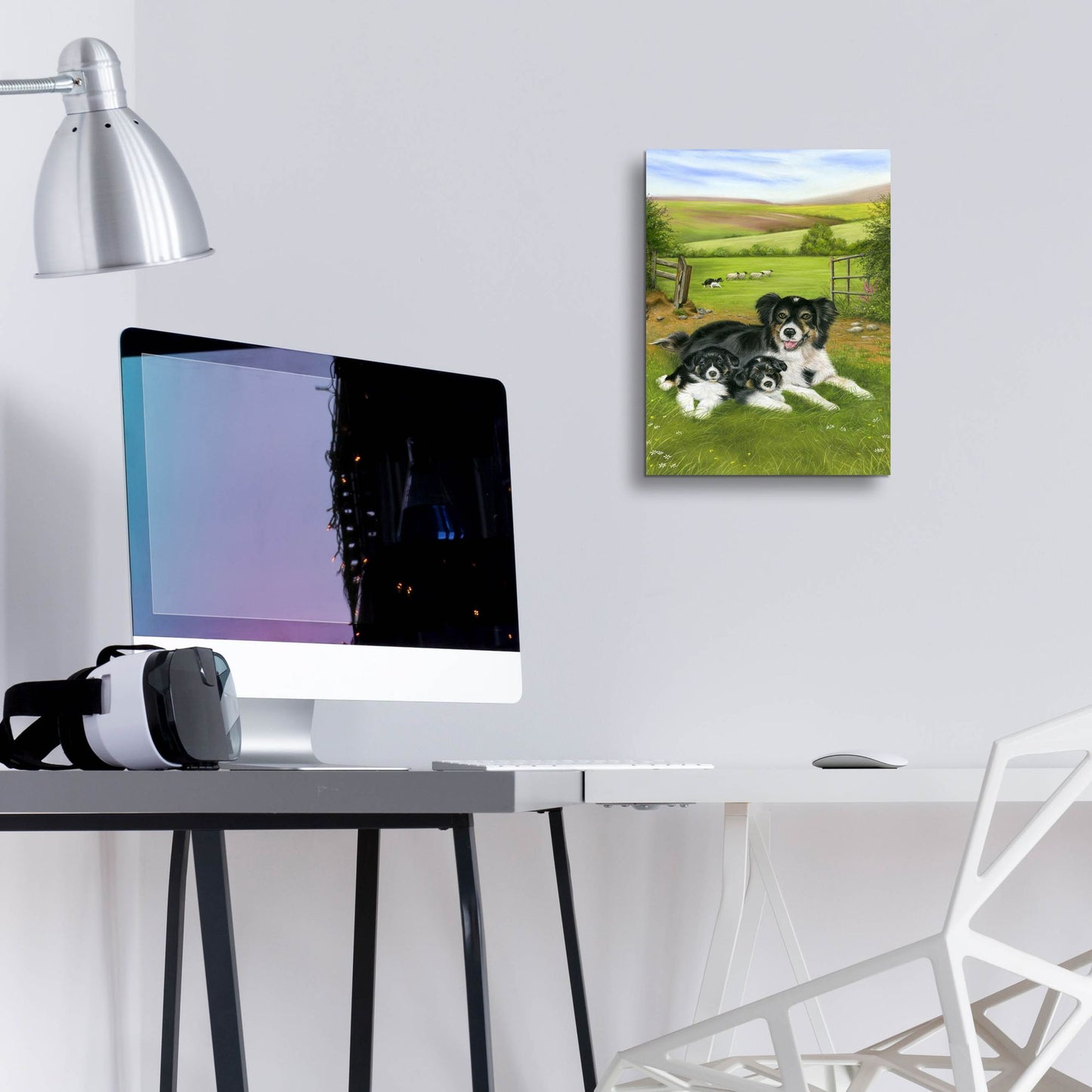 Epic Art 'Happy Family' by Janet Pidoux, Acrylic Glass Wall Art,12x16