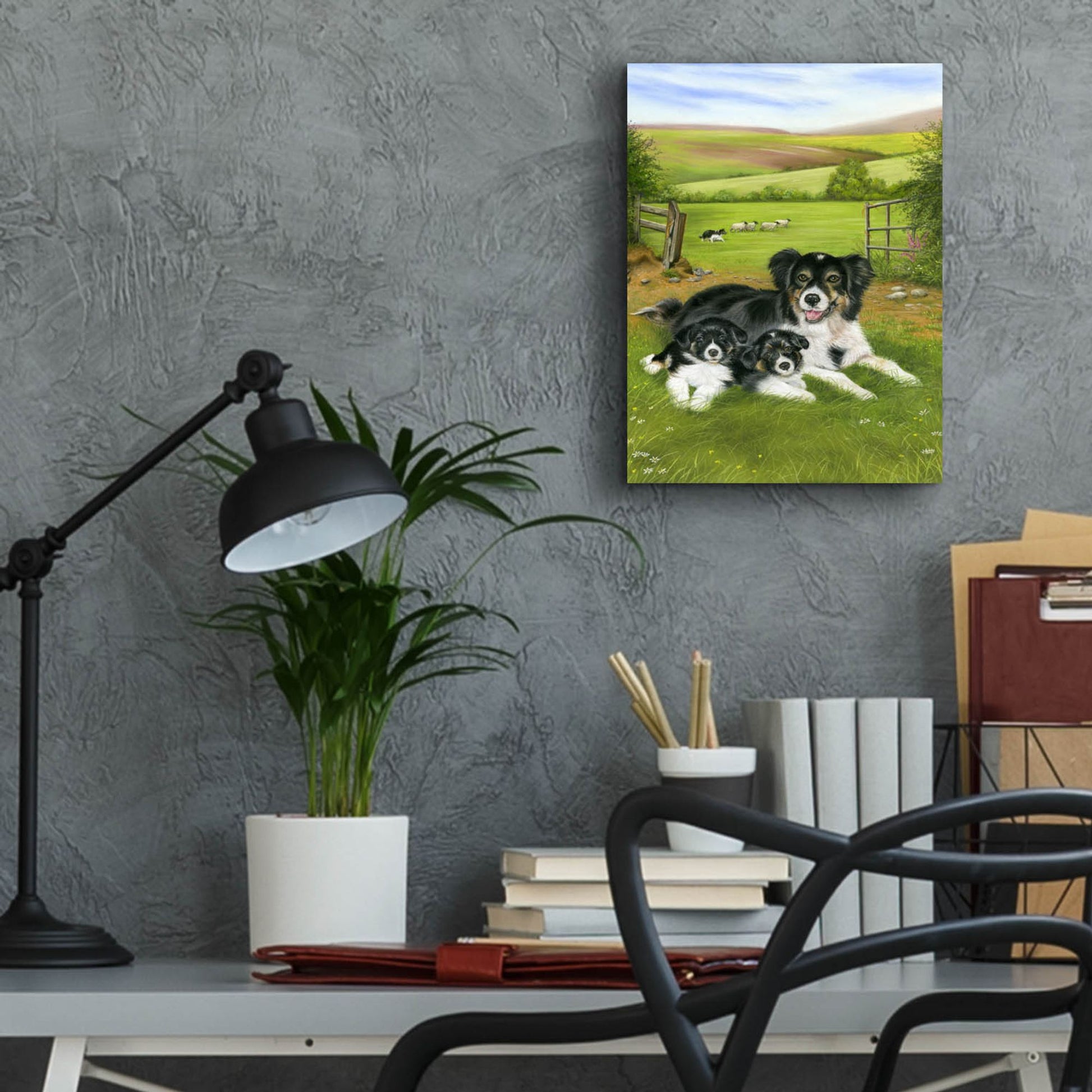 Epic Art 'Happy Family' by Janet Pidoux, Acrylic Glass Wall Art,12x16