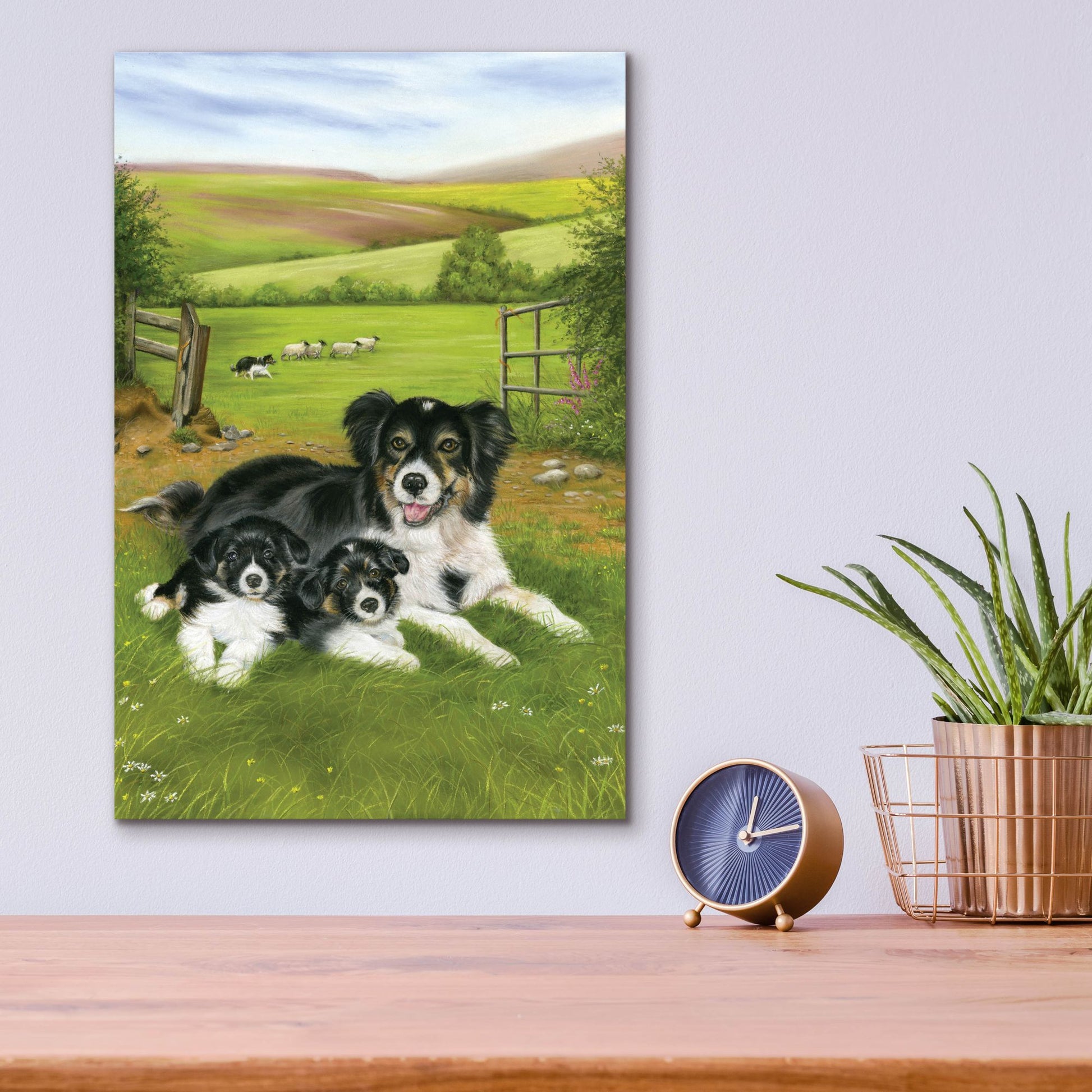 Epic Art 'Happy Family' by Janet Pidoux, Acrylic Glass Wall Art,12x16