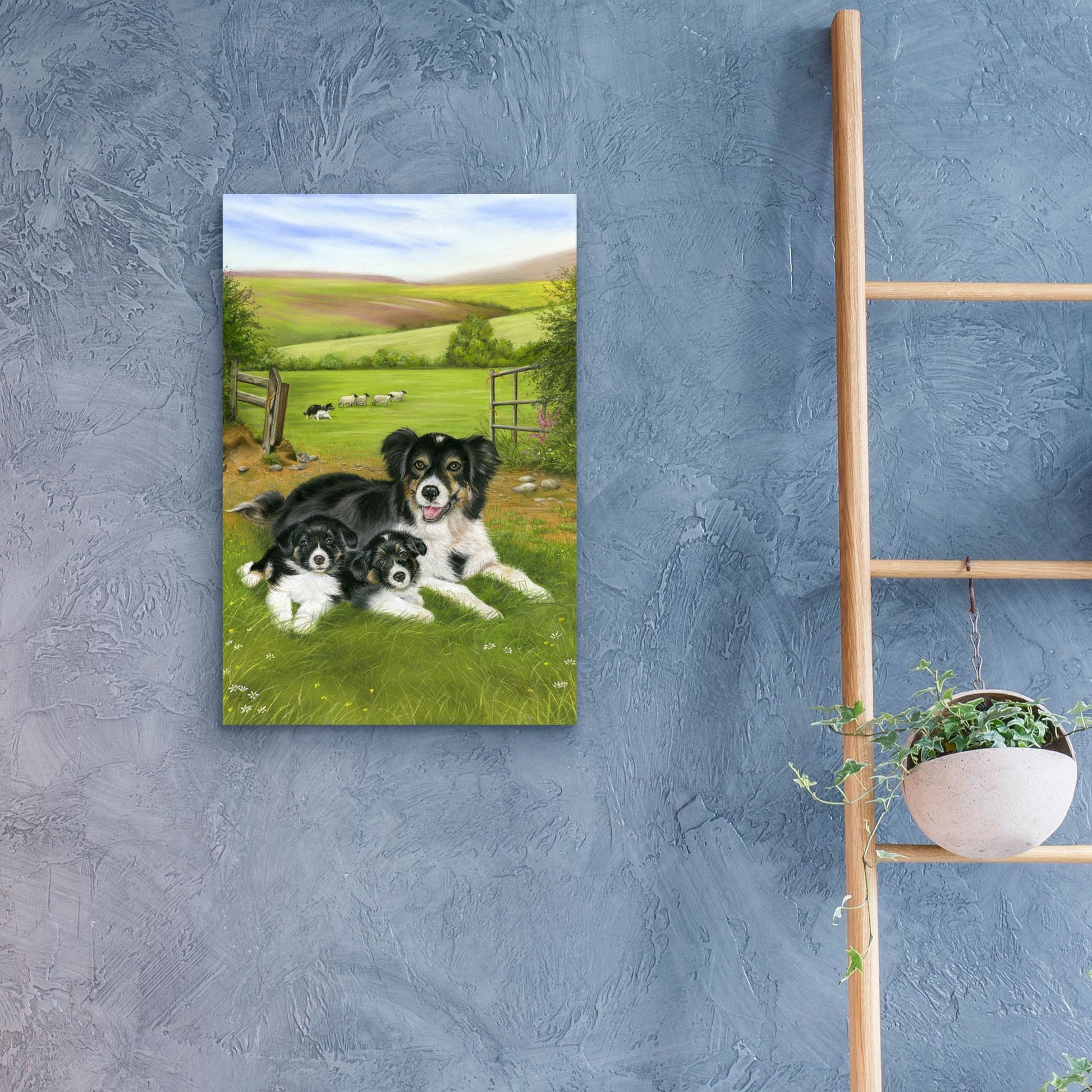 Epic Art 'Happy Family' by Janet Pidoux, Acrylic Glass Wall Art,16x24