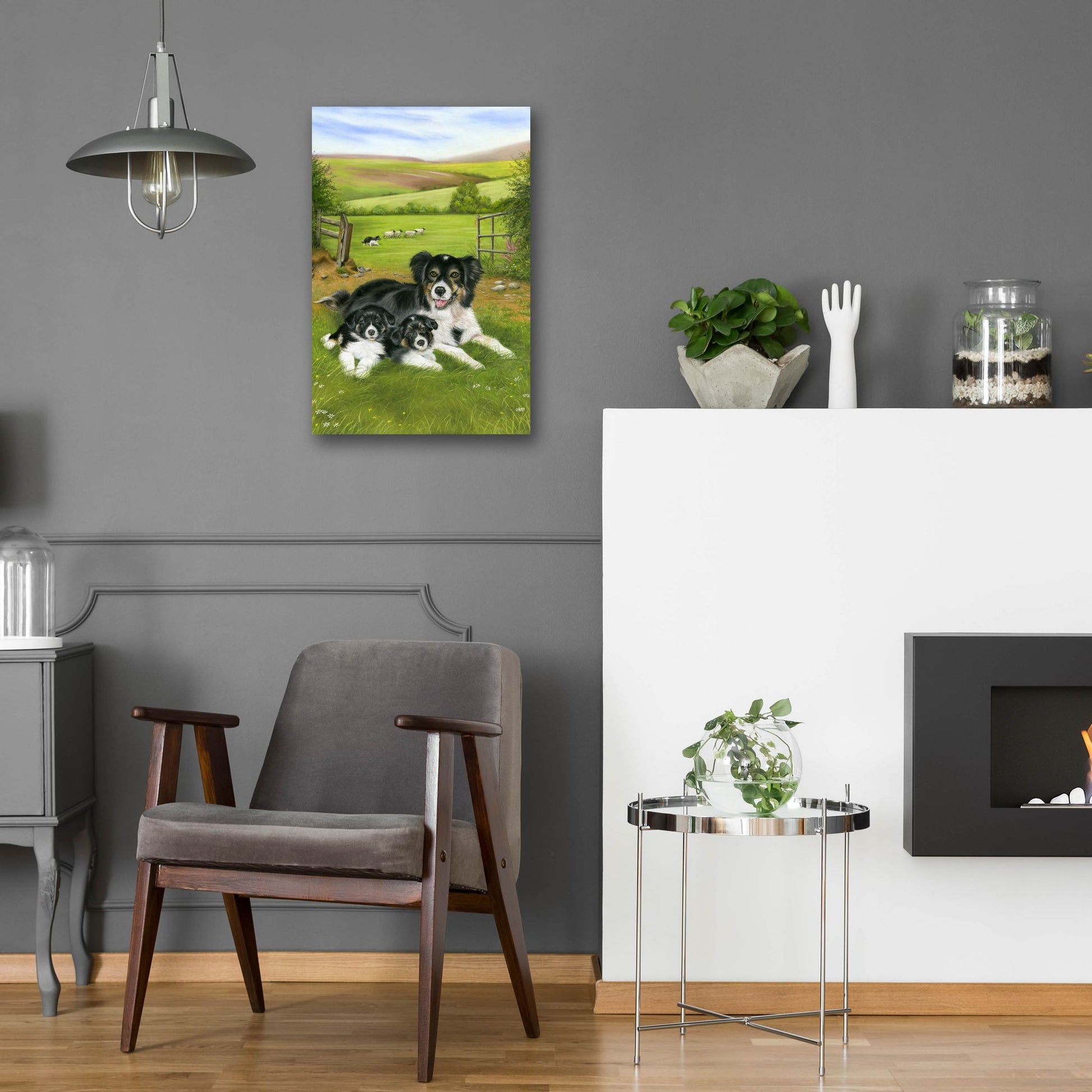 Epic Art 'Happy Family' by Janet Pidoux, Acrylic Glass Wall Art,16x24